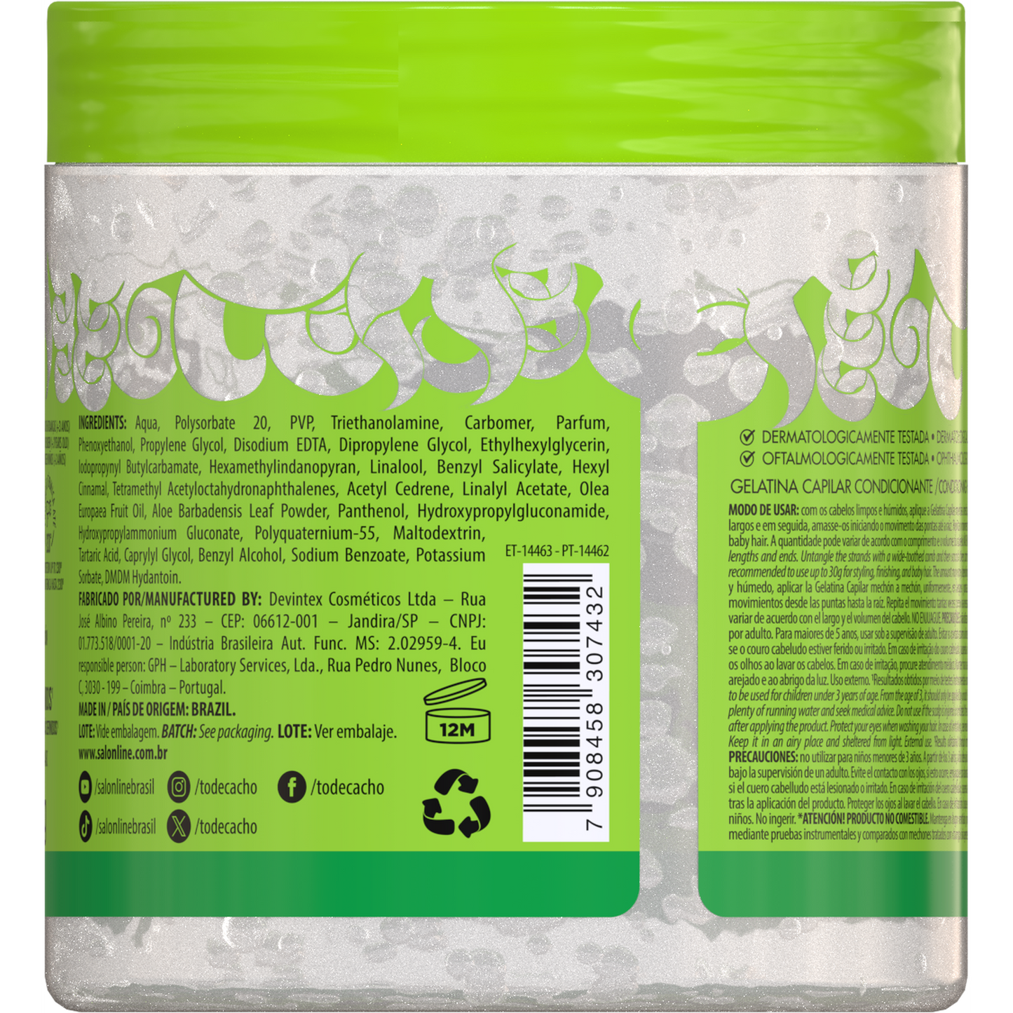 #todecacho - Gelatina Super Definição 550gr