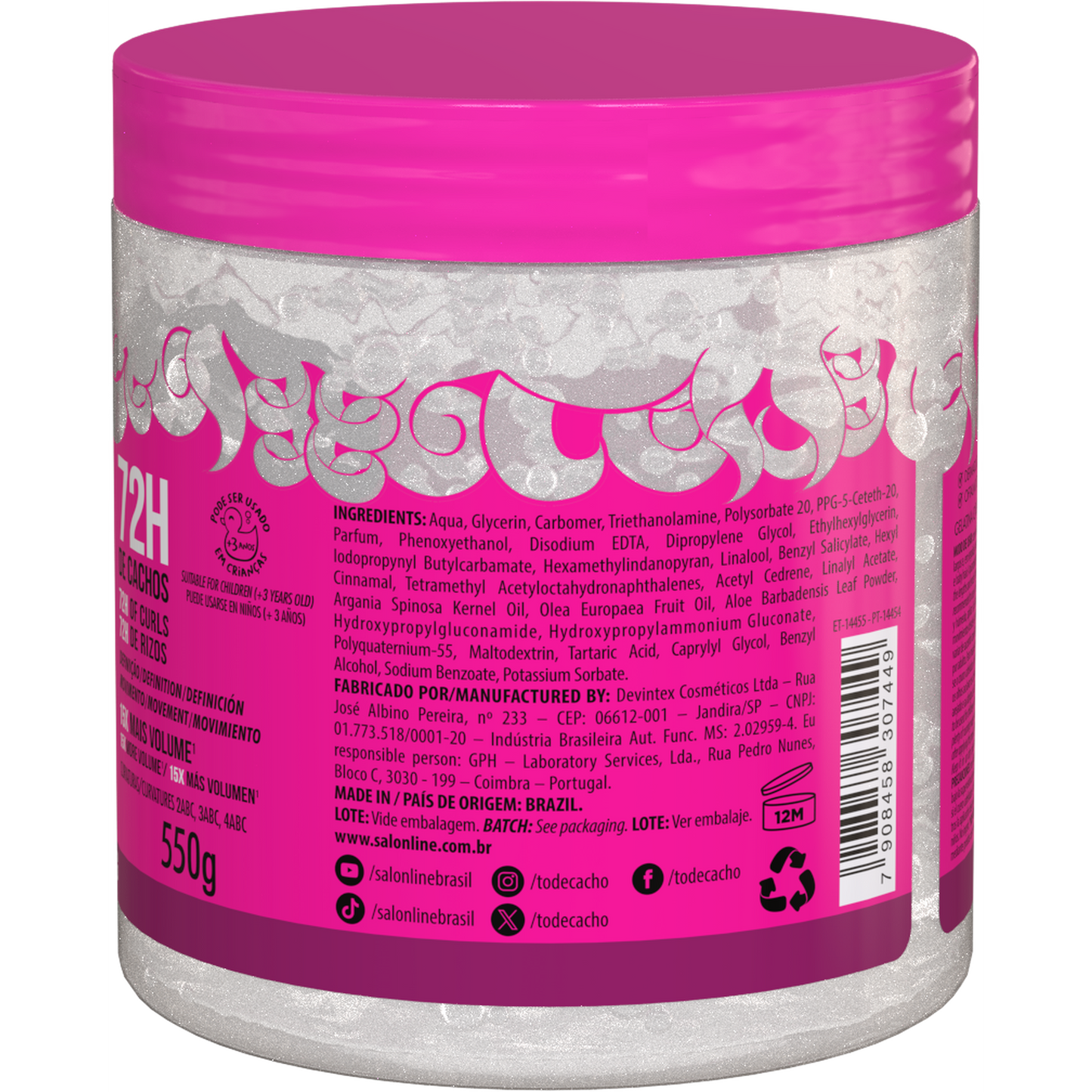 #todecacho - Gelatina Super Volume 550gr