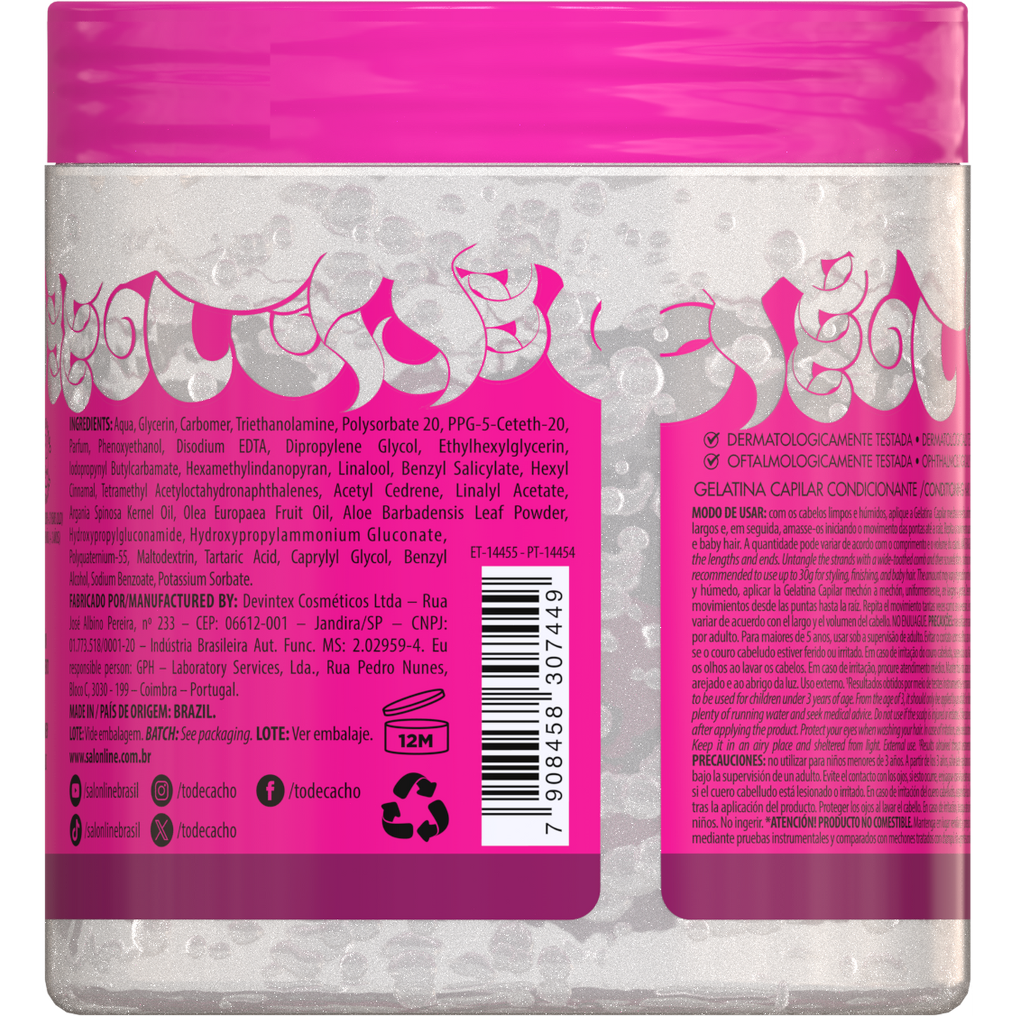 #todecacho - Gelatina Super Volume 550gr