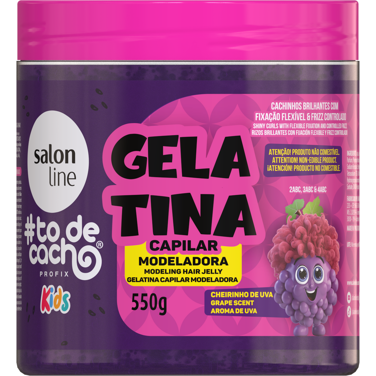 #todecacho - Gelatina Modeladora Kids Uva 550gr