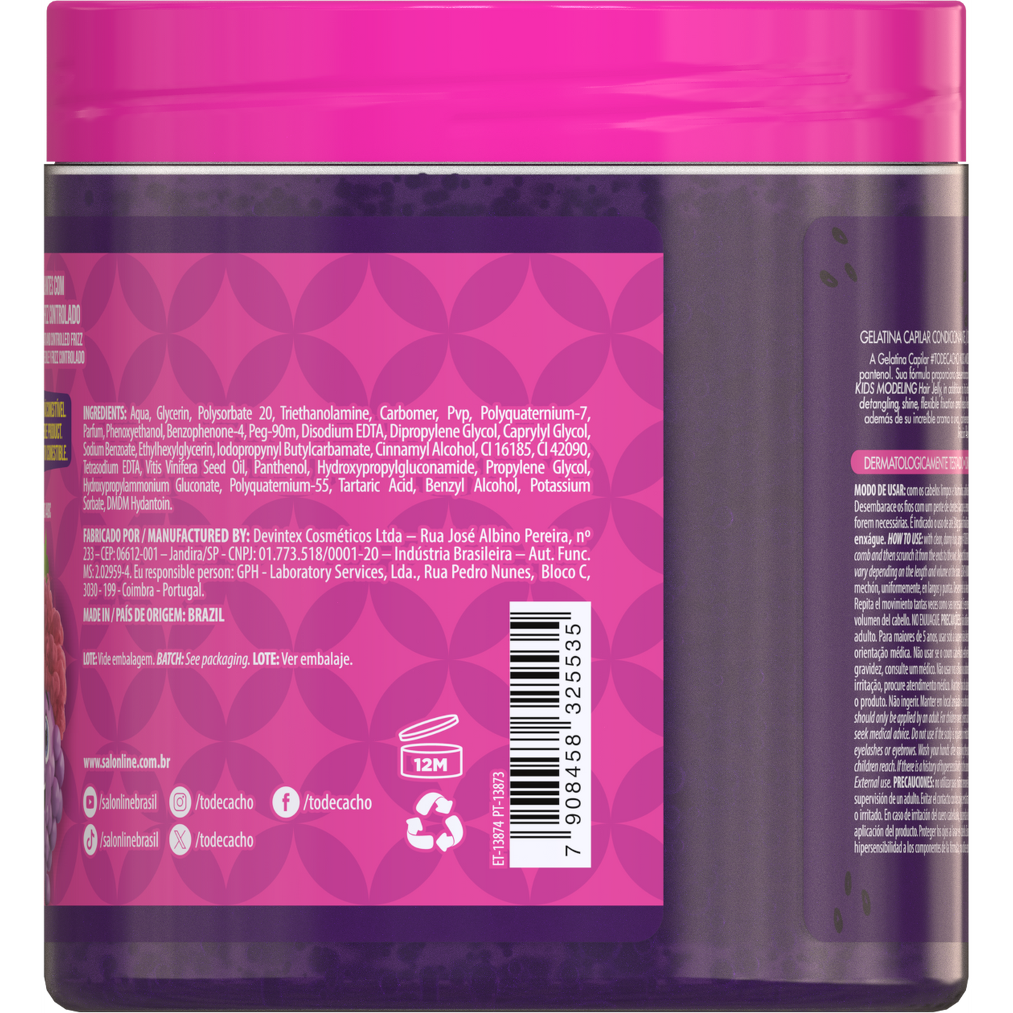 #todecacho - Gelatina Modeladora Kids Uva 550gr