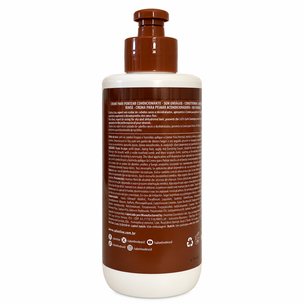 Salon Line SOS Cachos Creme para Pentear Óleo de Coco 300 ml, retro
