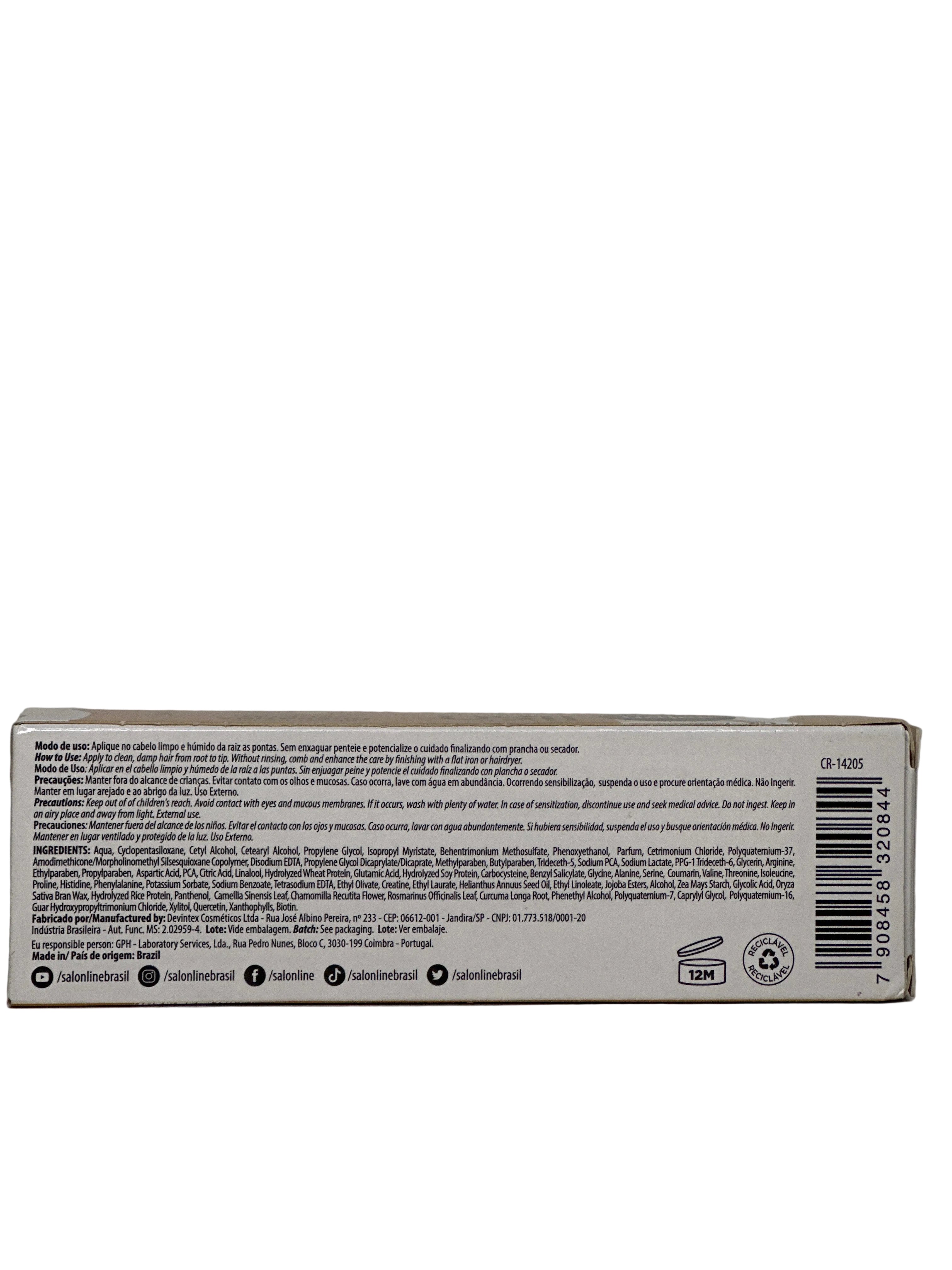 Salon Line Meu Liso Rest. Intensa Recarga Queratina 80g