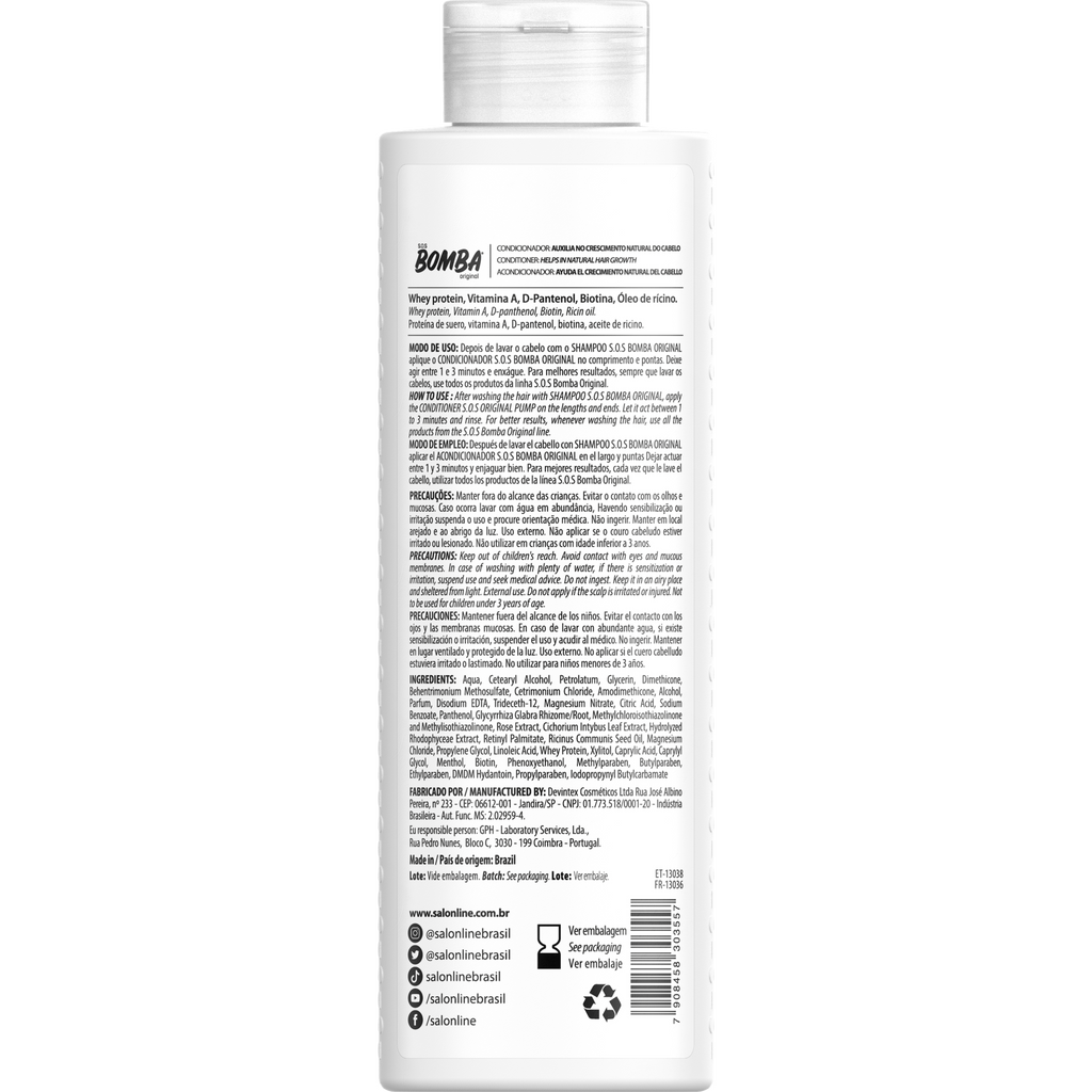 Salon Line SOS Bomba Condicionador Original 300ml