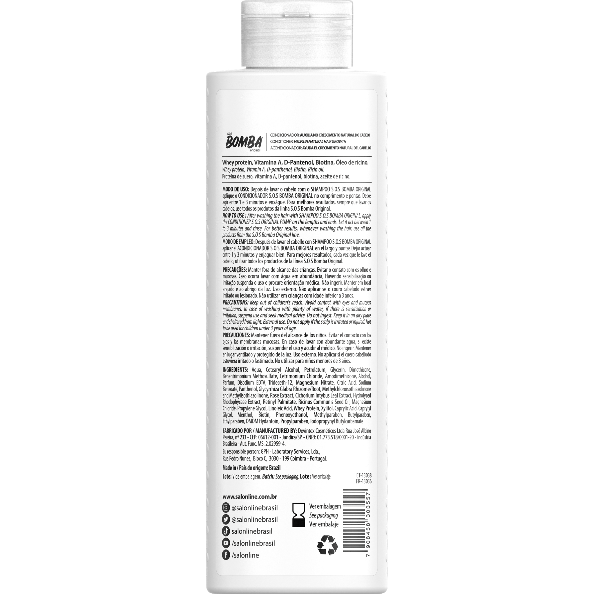 Salon Line SOS Bomba Condicionador Original 300ml