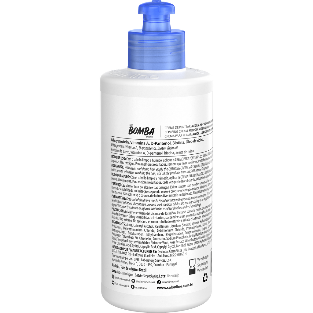 Salon Line SOS Bomba Creme para Pentear Original 300ml