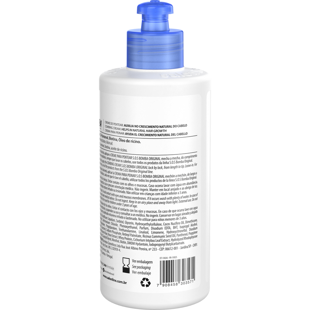 Salon Line SOS Bomba Creme para Pentear Original 300ml
