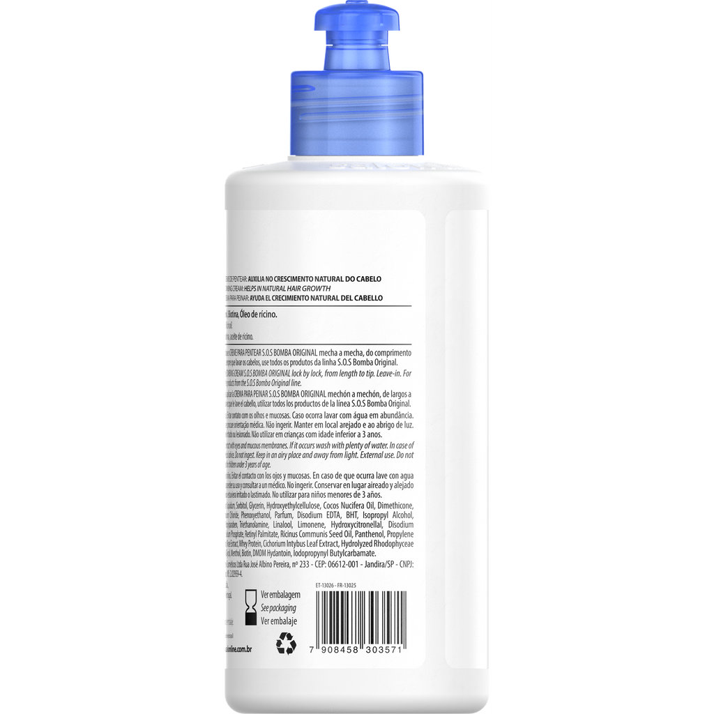 Salon Line SOS Bomba Creme para Pentear Original 300ml