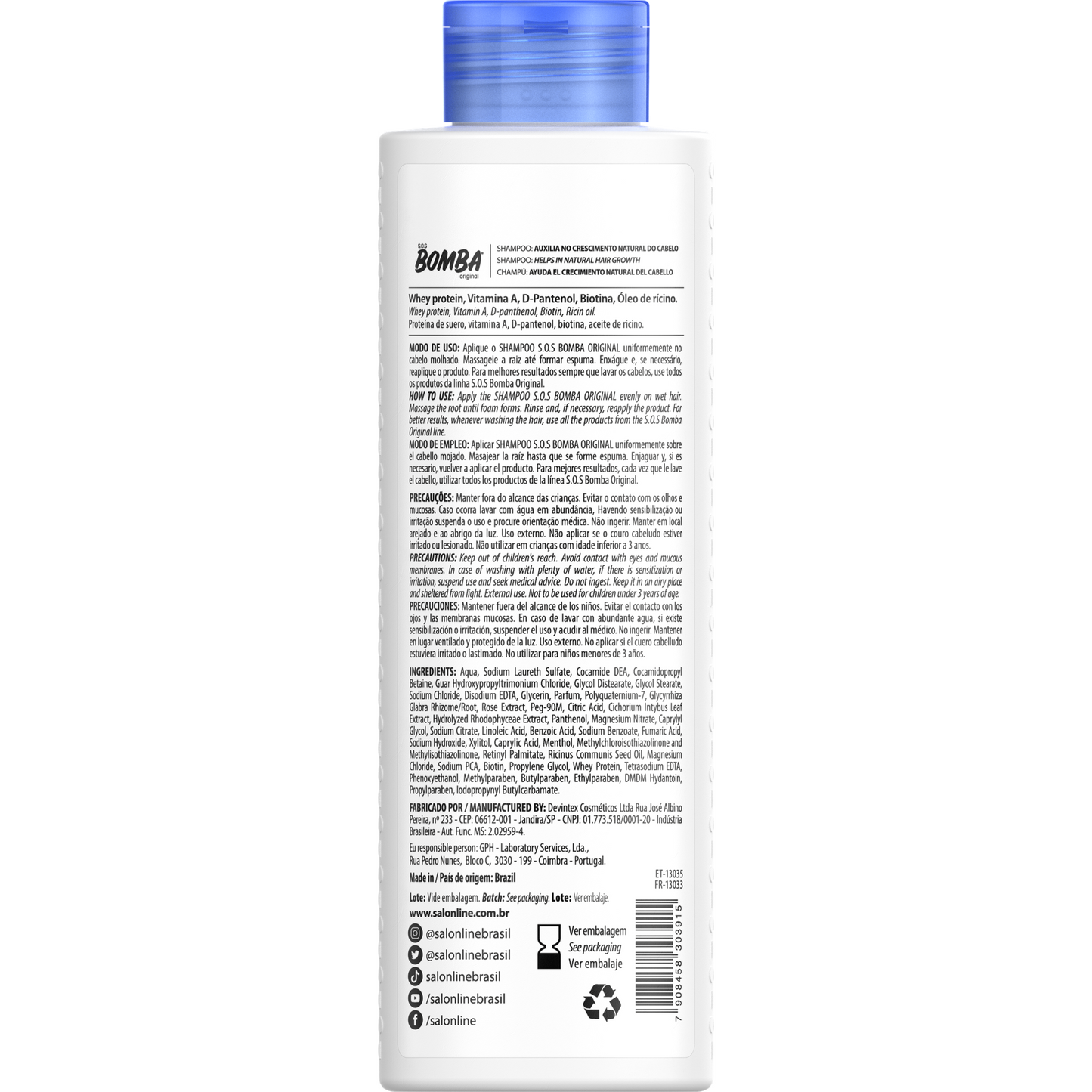 SOS Bomba Shampoo Original 300ml