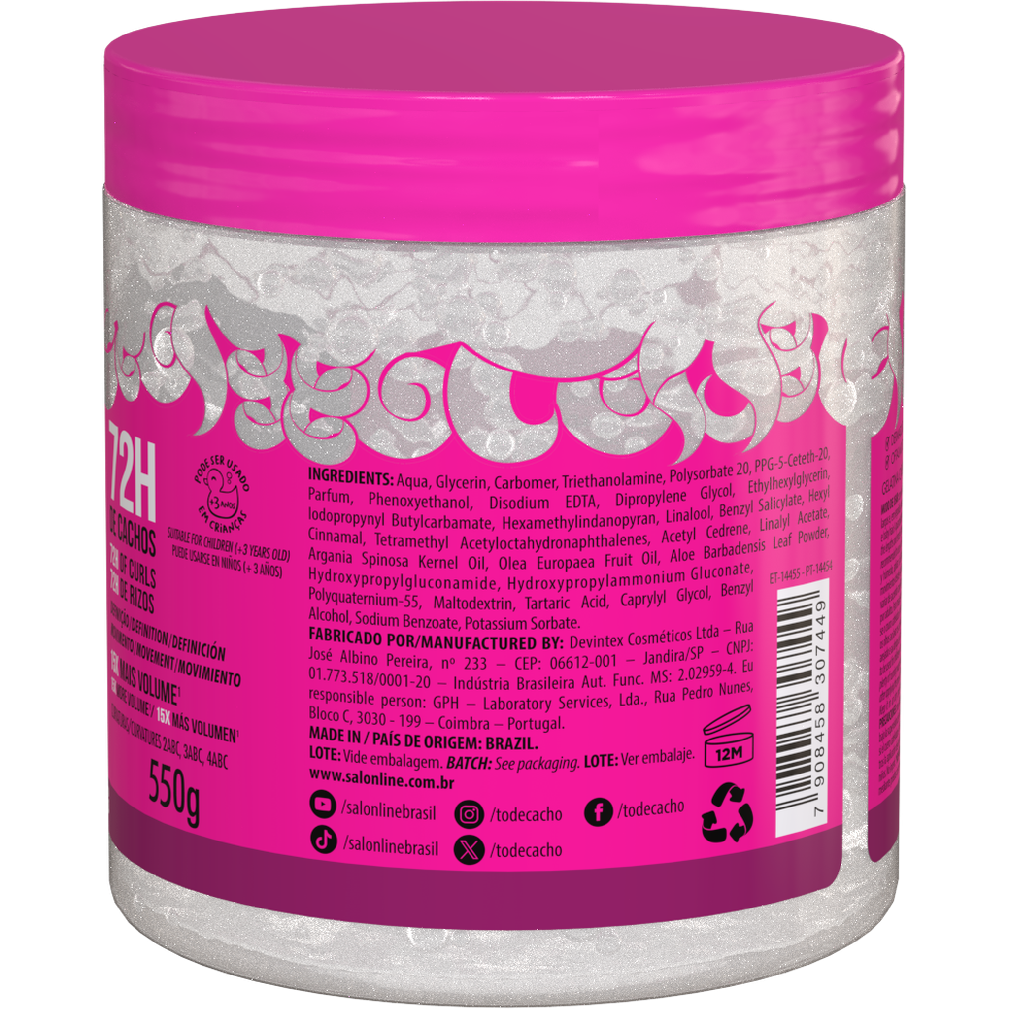 Salon Line #todecacho Gelatina Super Volume 550g