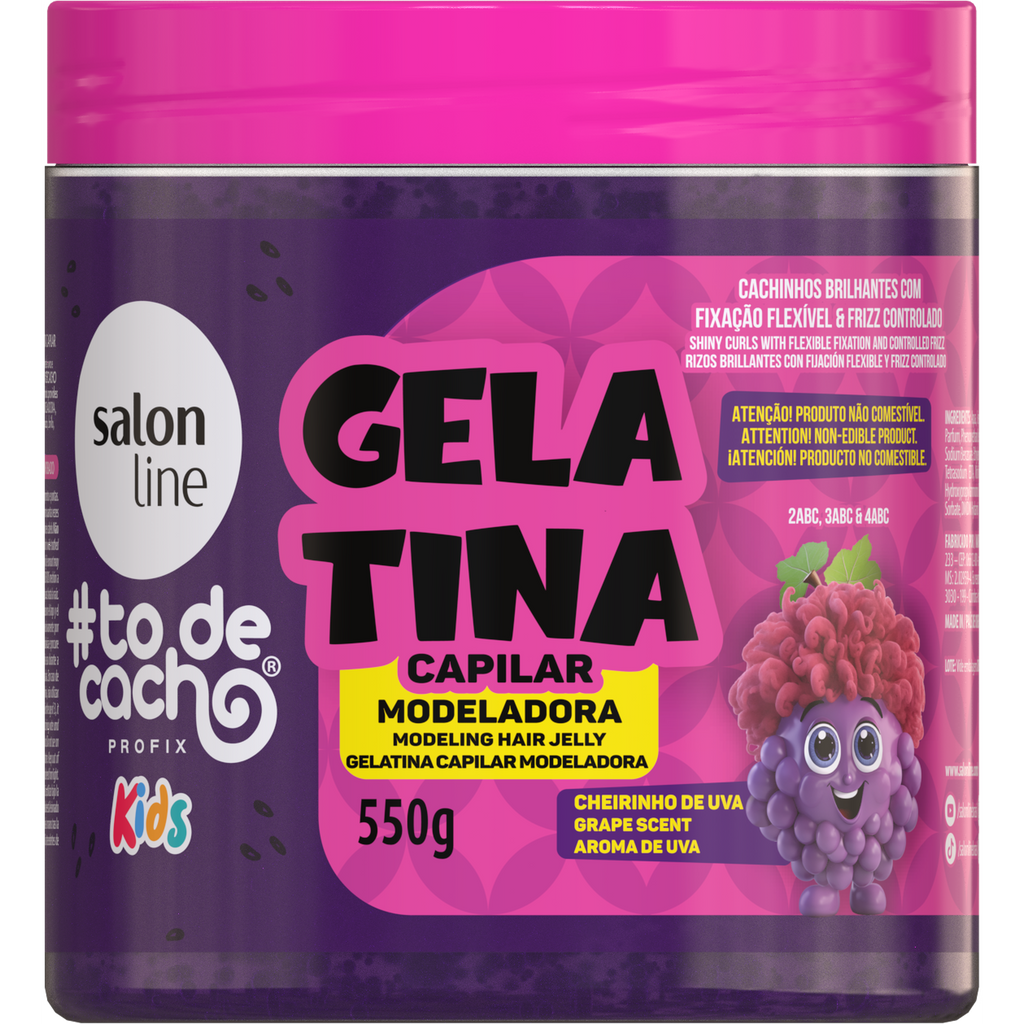 Salon Line #todecacho Gelatina Modeladora Kids Uva 550g