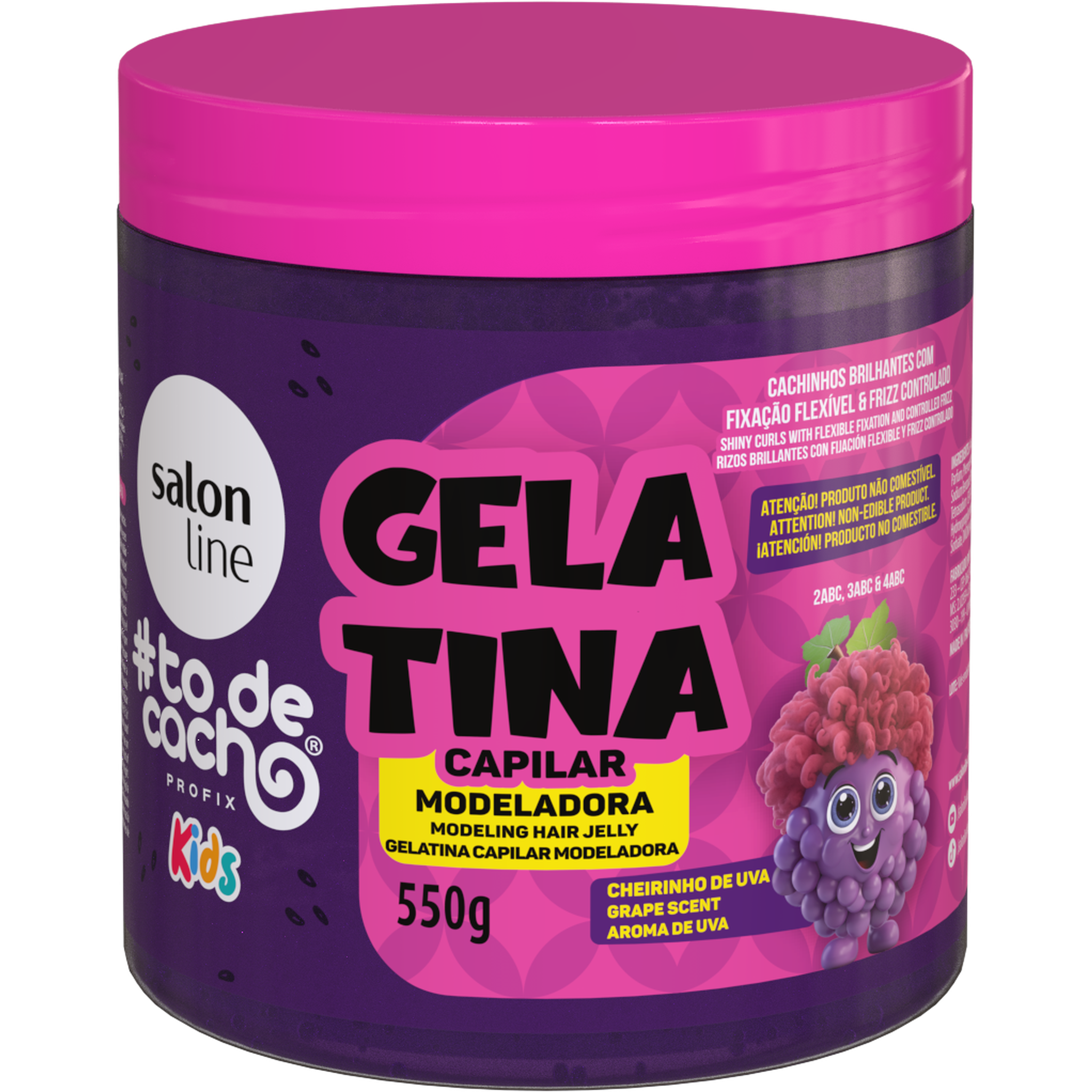 Salon Line #todecacho Gelatina Modeladora Kids Uva 550g