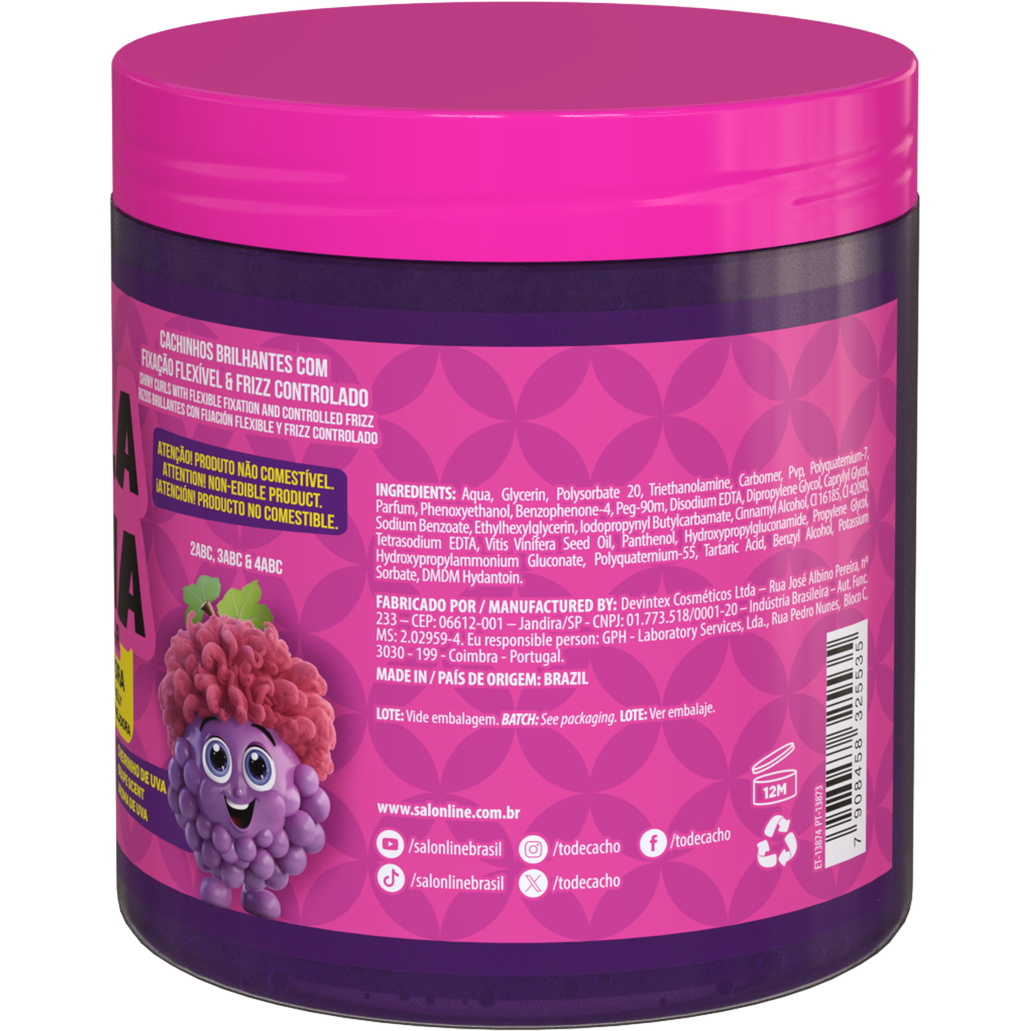 Salon Line #todecacho Gelatina Modeladora Kids Uva 550g