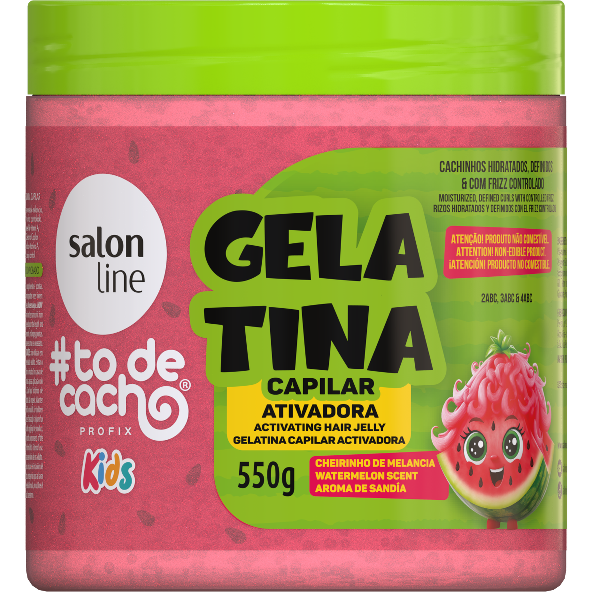Salon Line #todecacho Gelatina Ativadora Kids Melancia 550g