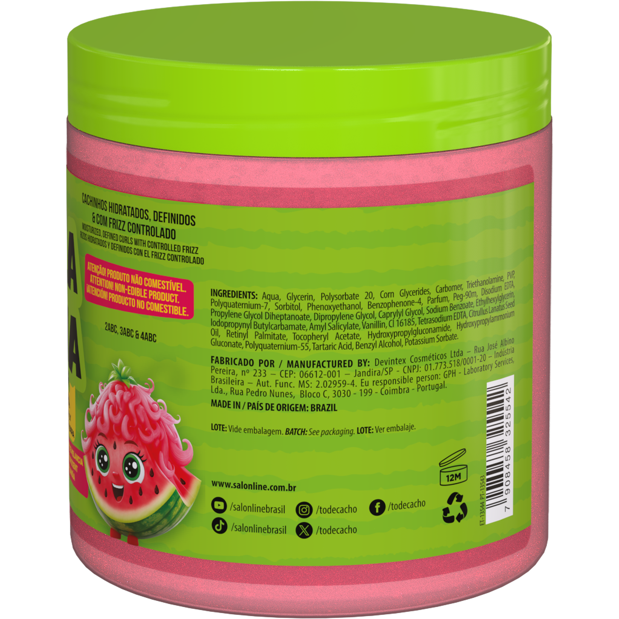 Salon Line #todecacho Gelatina Ativadora Kids Melancia 550g
