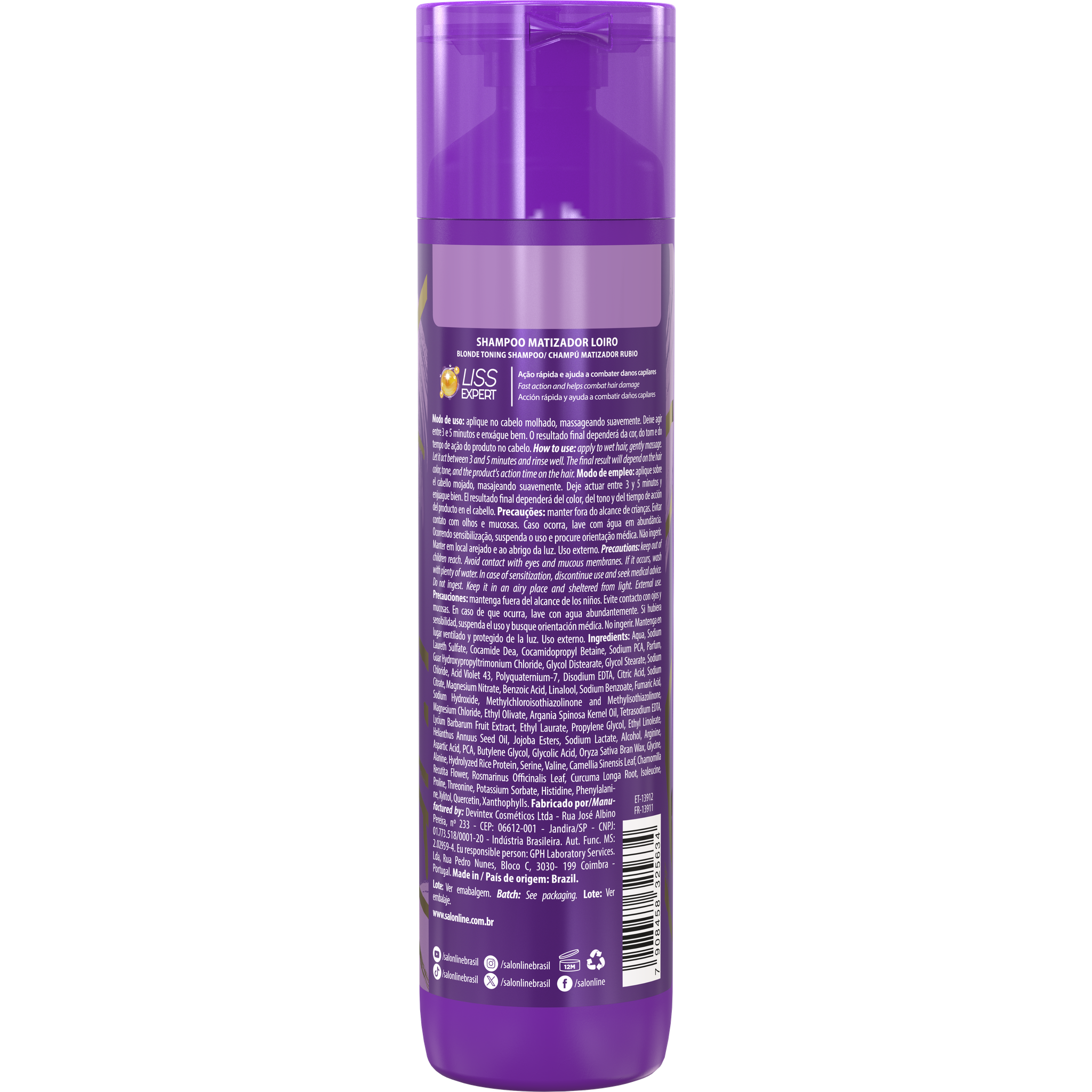 Salon Line Meu Liso Shampoo Matizador 300ml