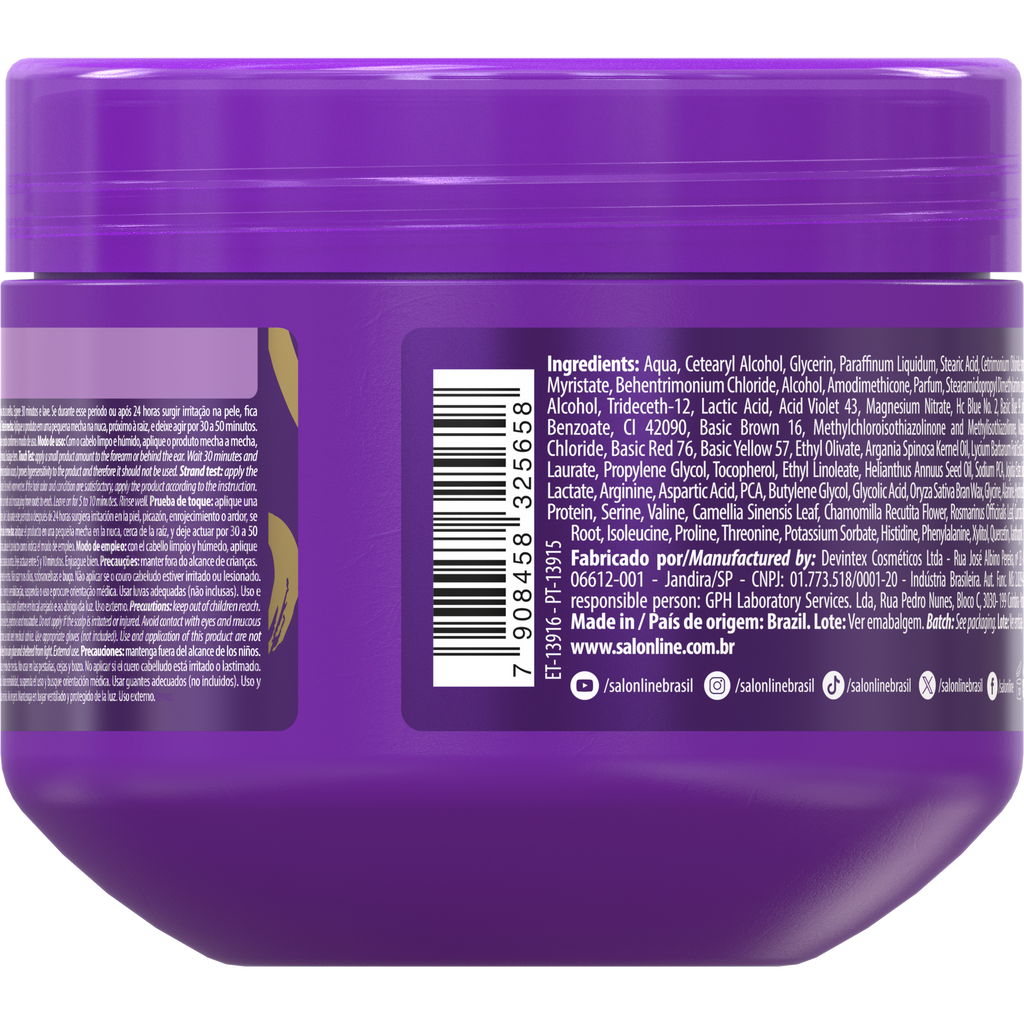 Salon Line Meu Liso Máscara Matizador 300g
