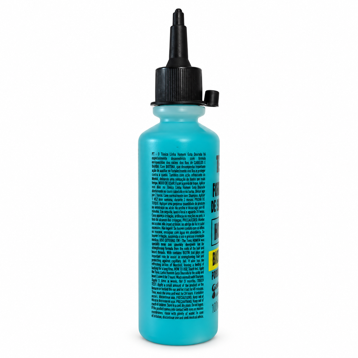 Gota Dourada Homem Tonico Biotina 100 ml, modo d'uso