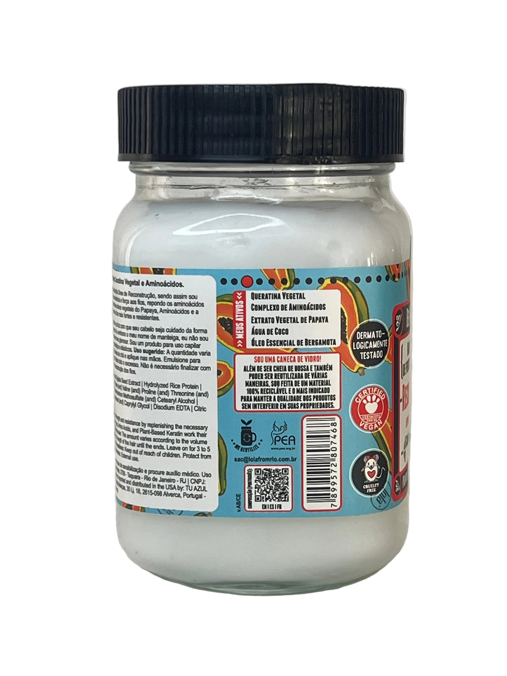 Lola Cosmetics Bemdita Ghee - Máscara Reconstrução Papaya e Queratina Vegetal 350g