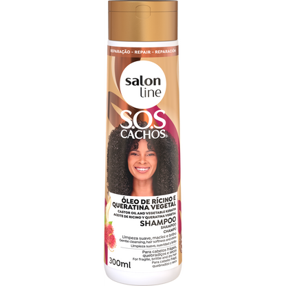 SOS Shampoo Ricino e Queratina 300ml