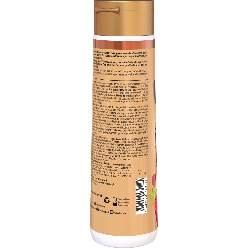 Salon Line SOS Shampoo Ricino e Queratina 300ml