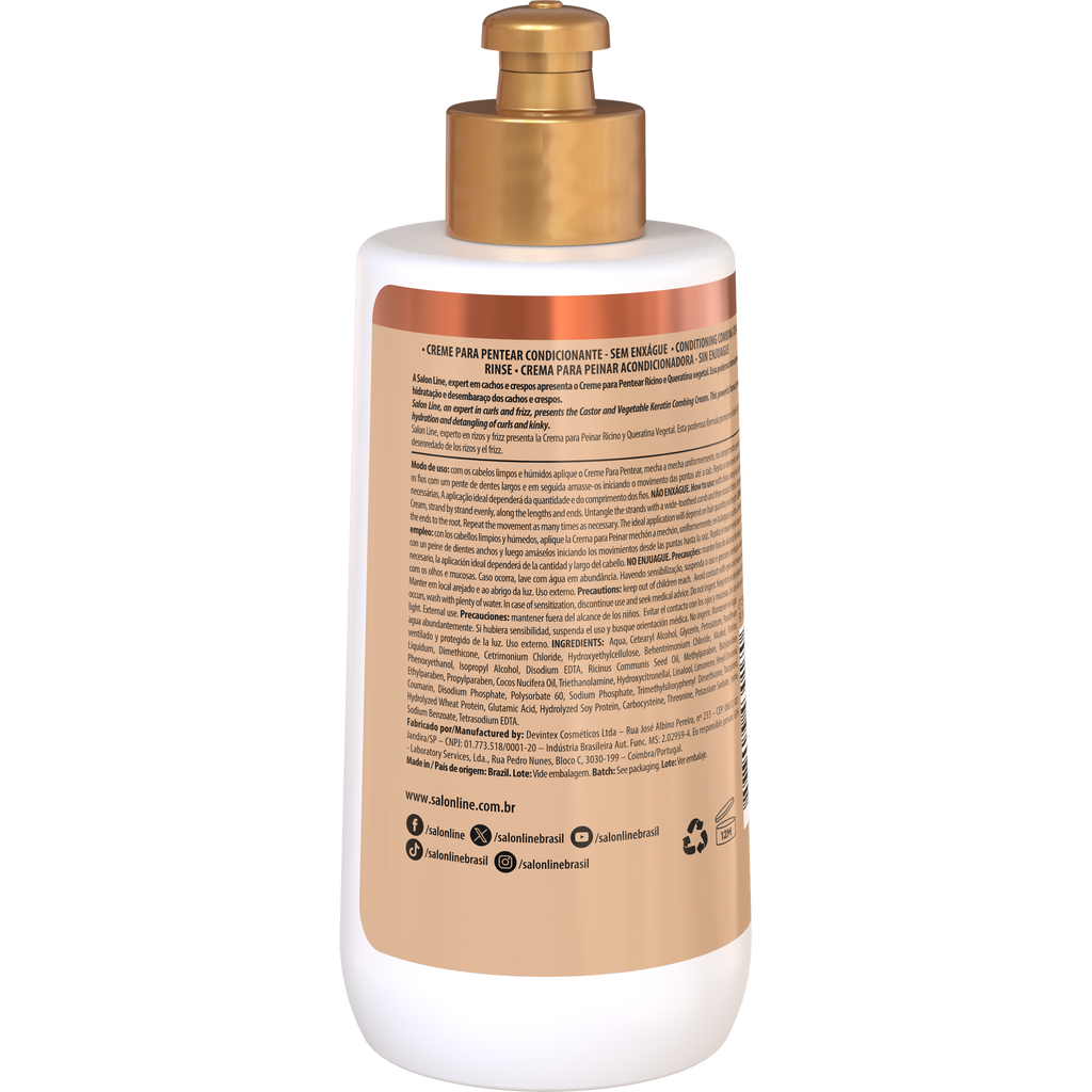 Salon Line SOS Creme para Pentear Ricino e Queratina 300ml