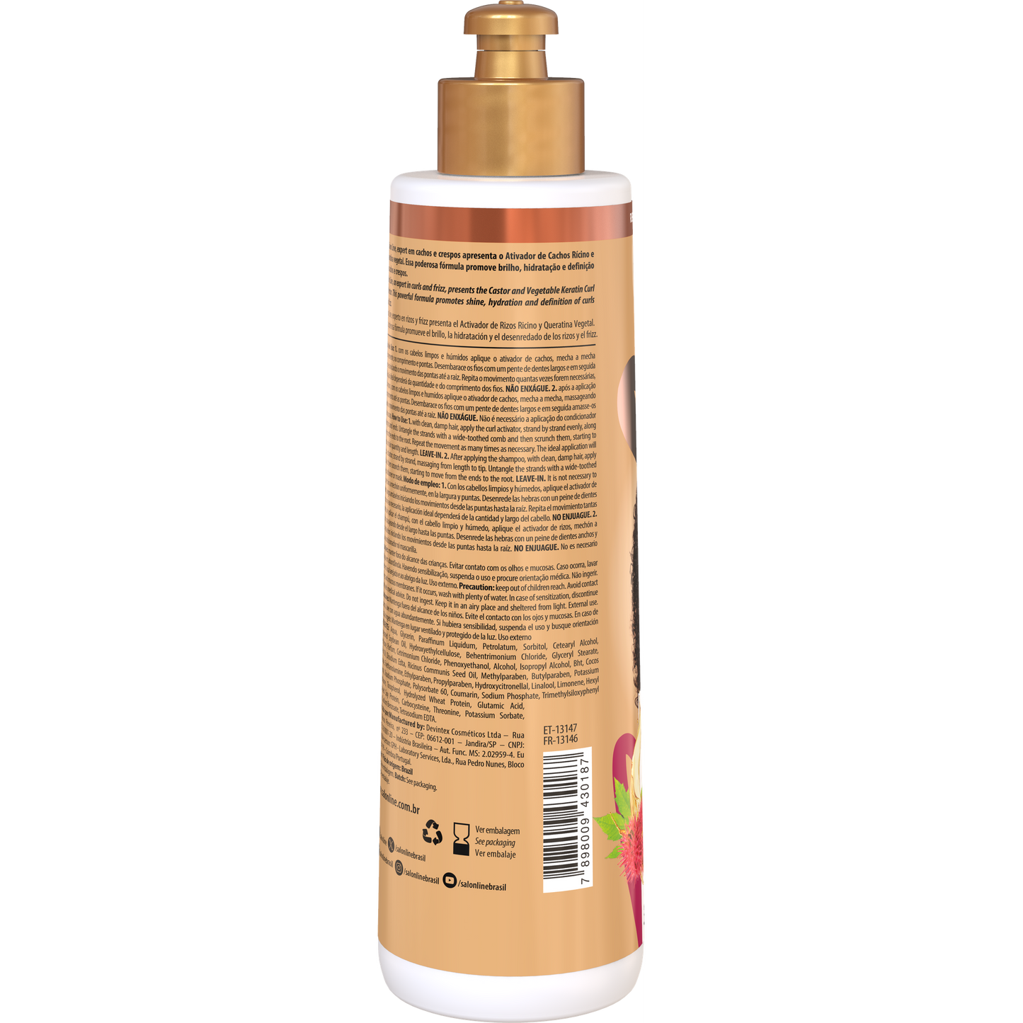 SOS Ativador Ricino e Queratina 300ml