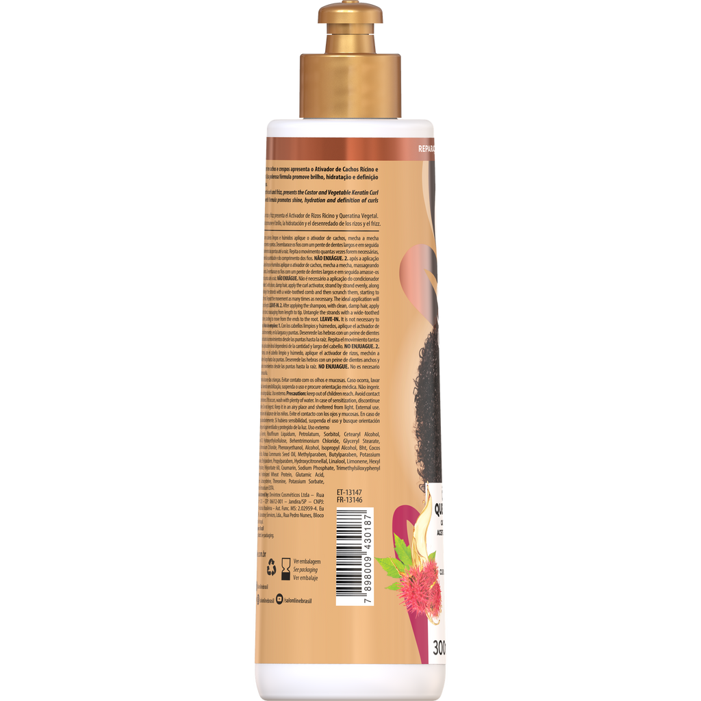 Salon Line SOS Ativador Ricino e Queratina 300ml