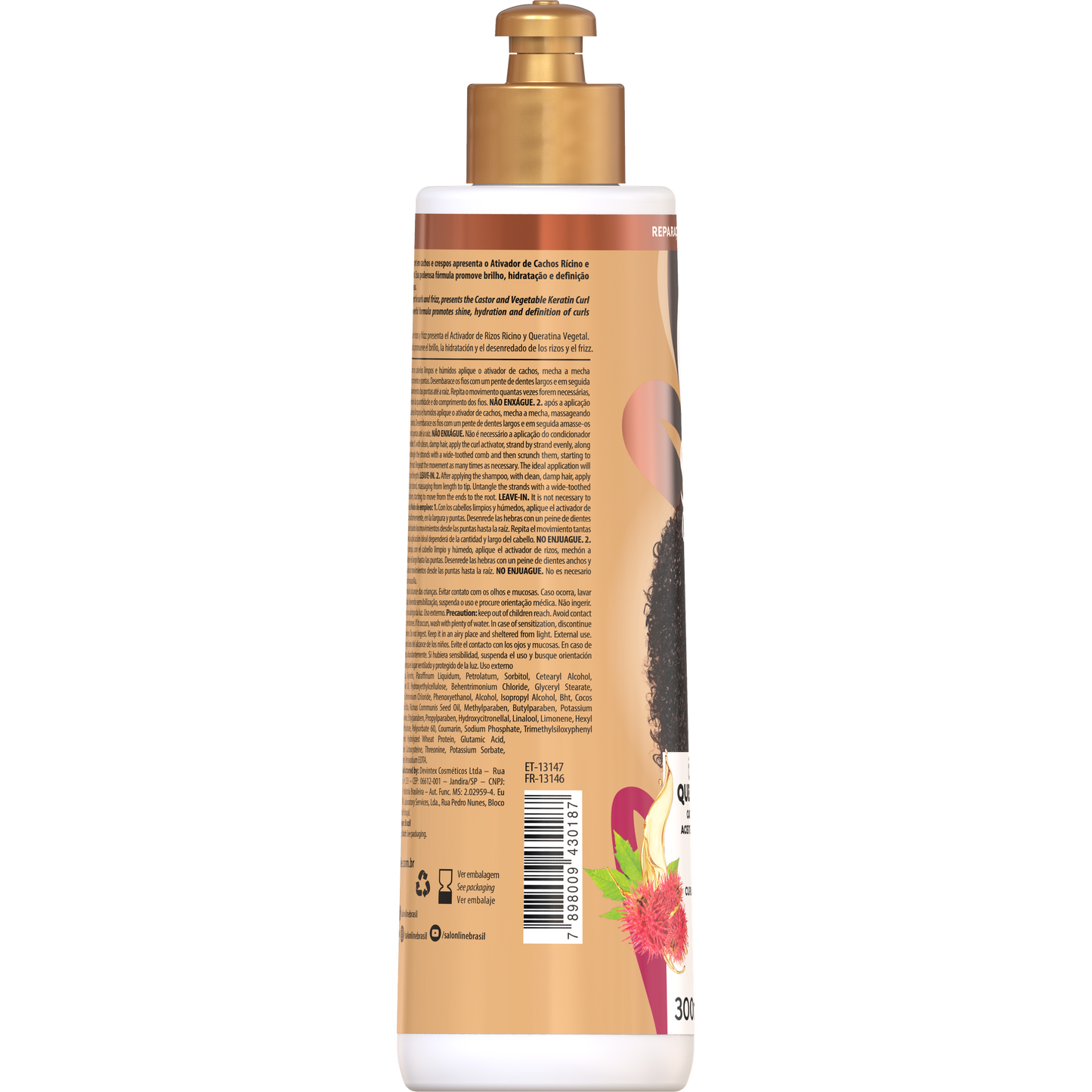 SOS Ativador Ricino e Queratina 300ml