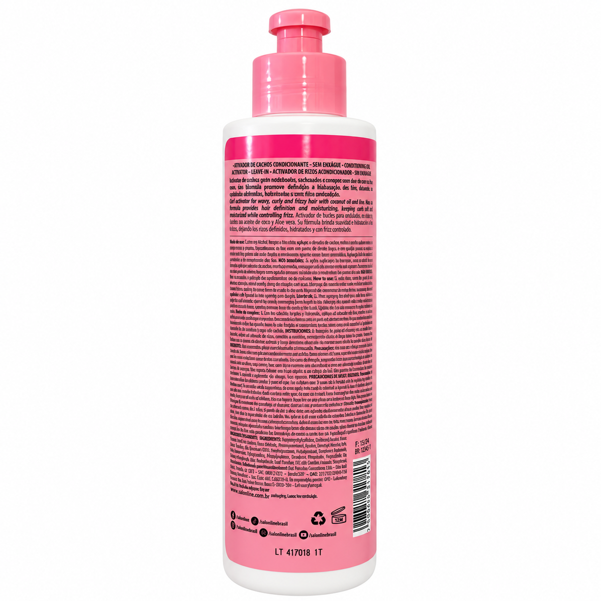 Salon Line SOS Cachos Kids Ativador de Cachos Hidratação 300 ml, retro