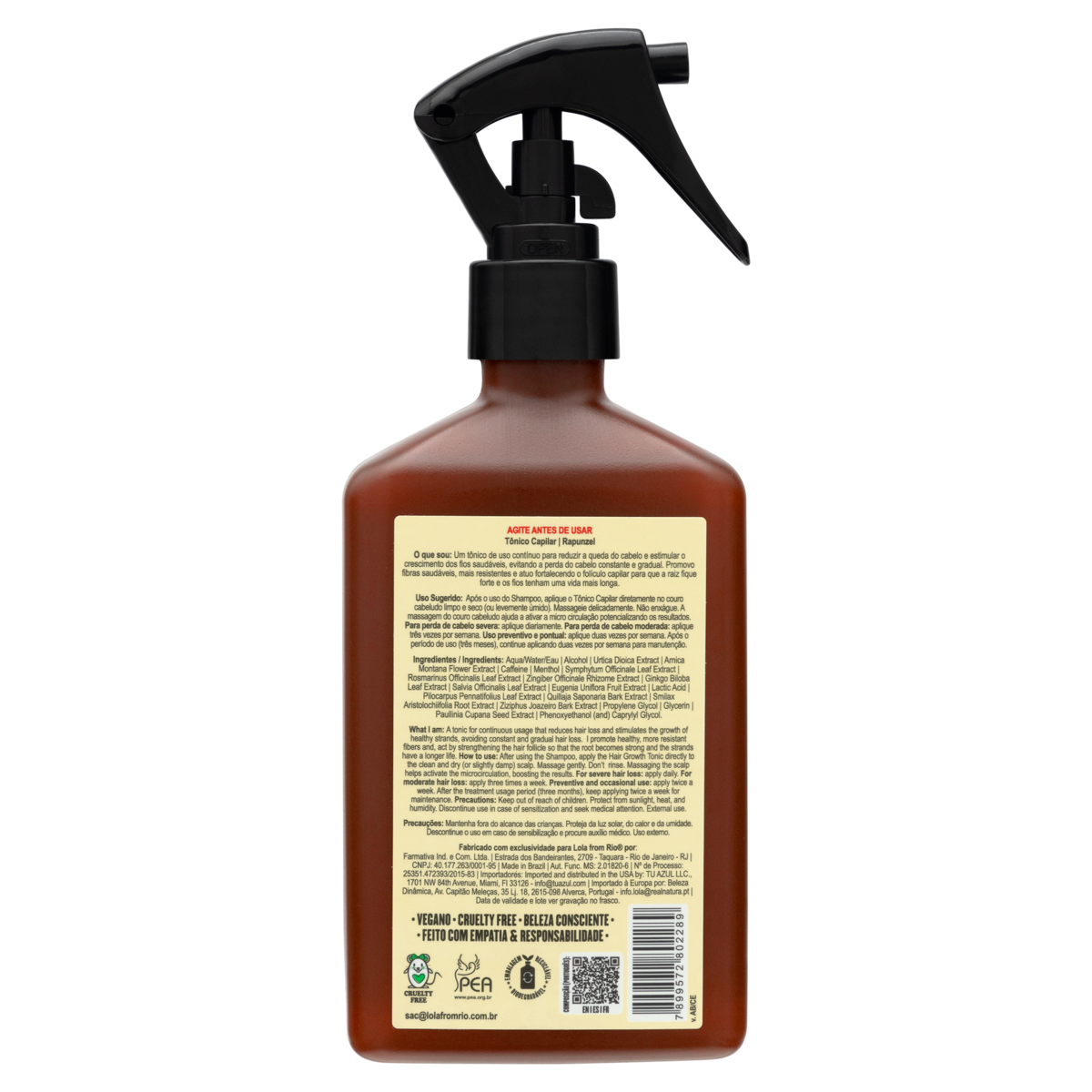 Lola Cosmetics Rapunzel - Tónico Crescimento Spray 250ml