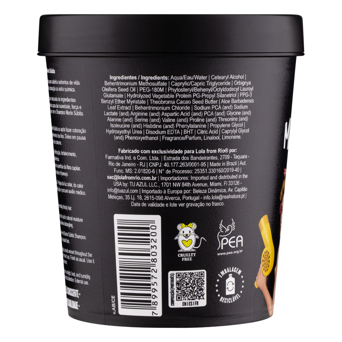 Lola Cosmetics Morte Súbita - Máscara 450g