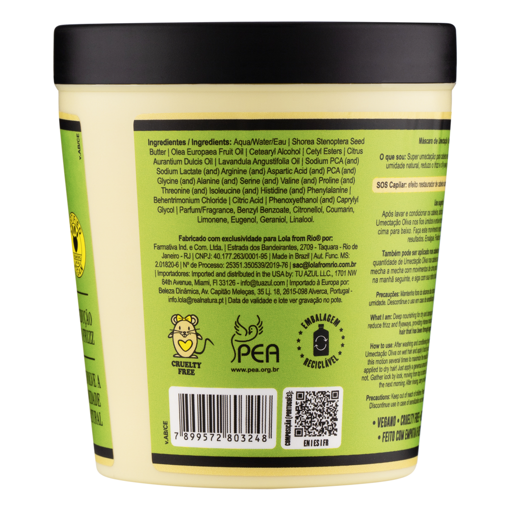 Lola Cosmetics Umectação Azeite de Oliva - Máscara 200g