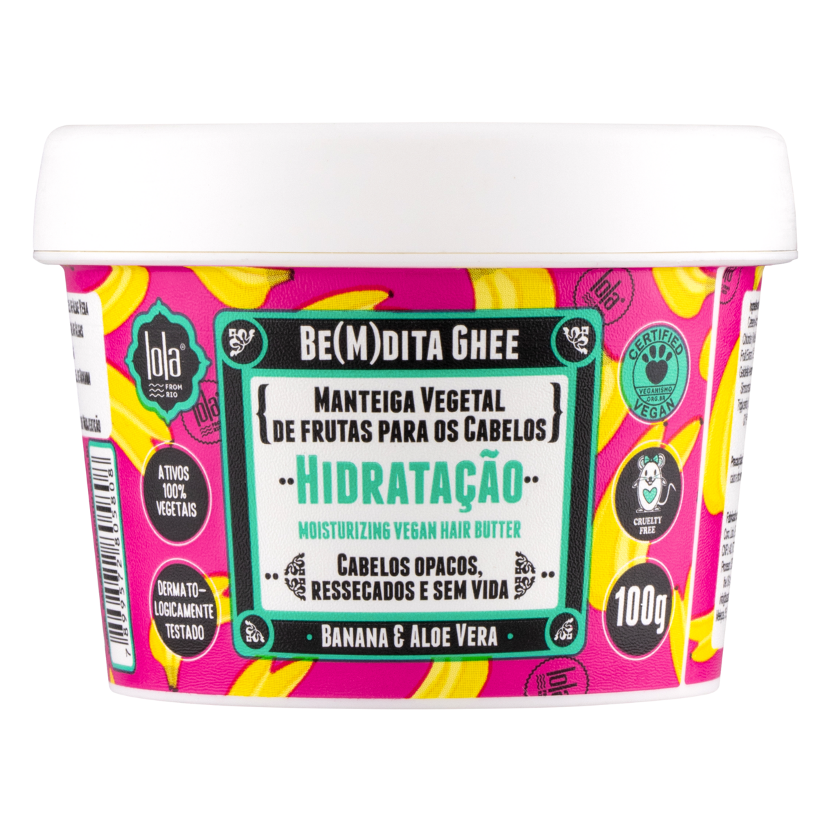 Lola Cosmetics Bemdita Ghee - Máscara Hidratação Banana e Aloe 100g
