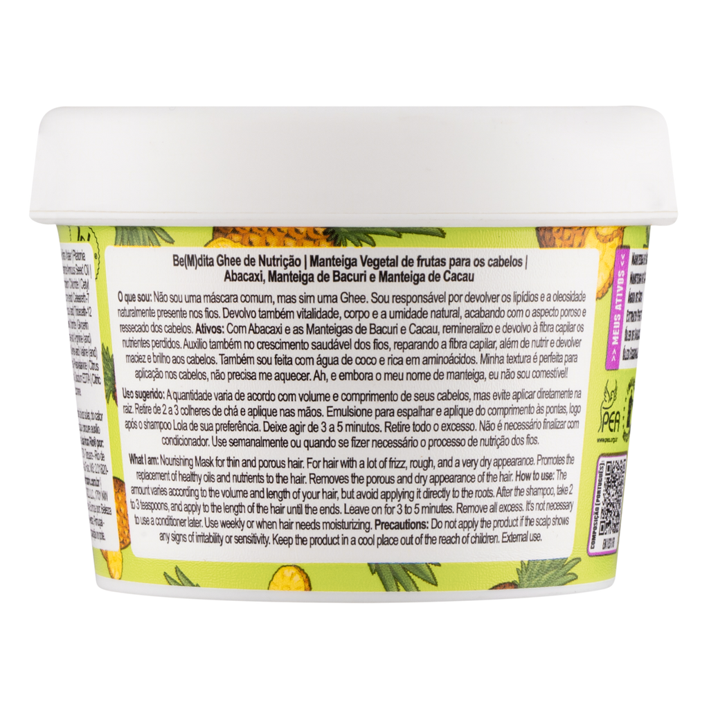 Lola Cosmetics Bemdita Ghee - Máscara Nutrição Abacaxi e Manteiga 100g