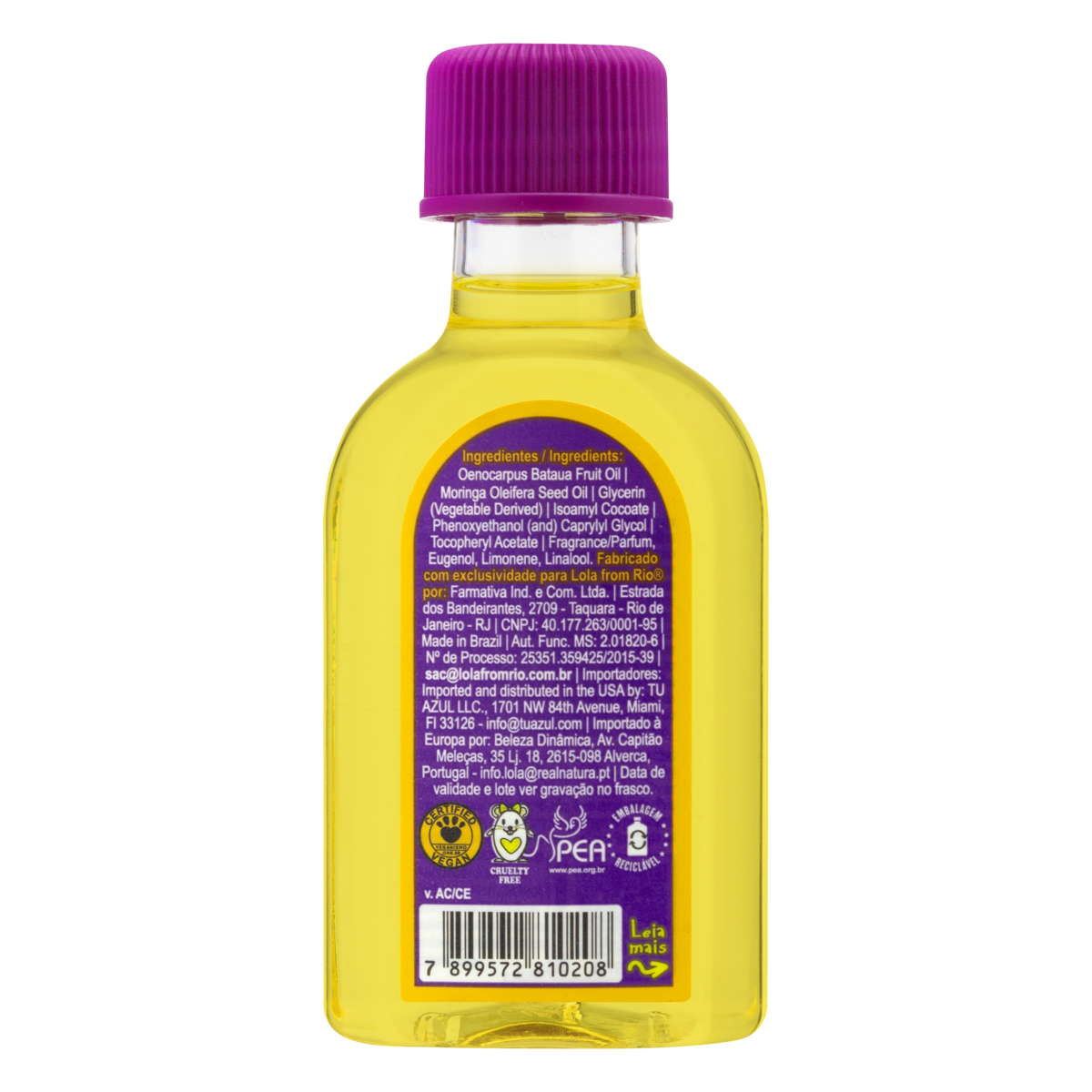 Lola Cosmetics Pinga Patauá e Moringa - Óleo 50ml