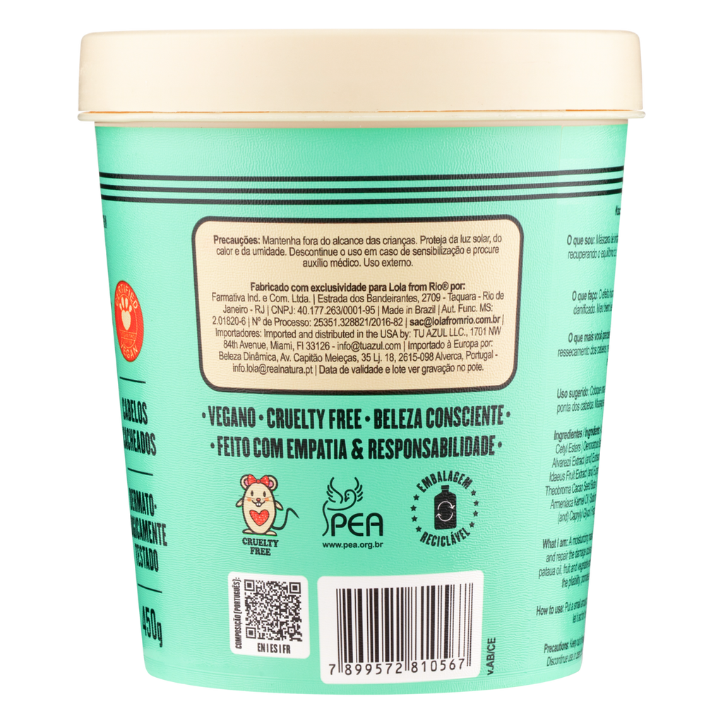 Lola Cosmetics Meu Cacho Minha Vida - Máscara Hidratante 450g