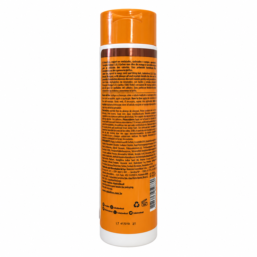 Salon Line SOS Cachos Shampoo Óleo de Manga 300 ml, retro