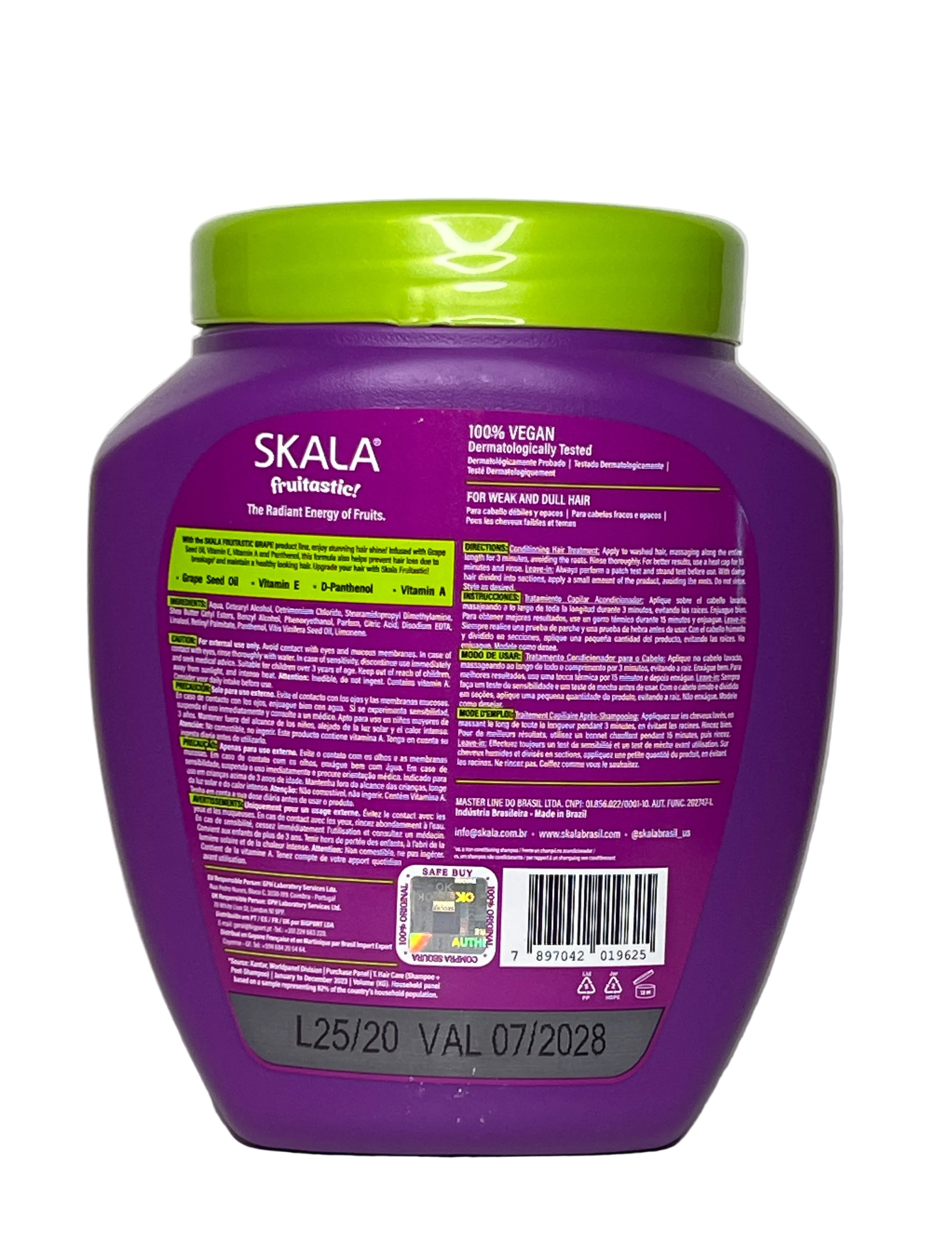 Skala Creme Condicionador Uva Frutastica 1000ml 2em1