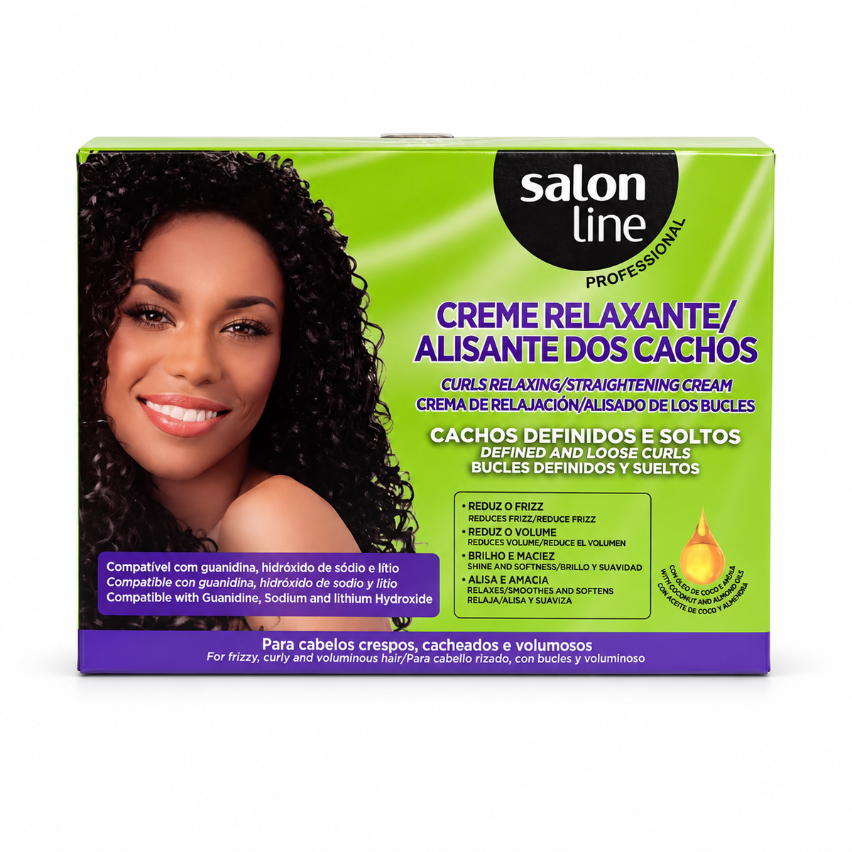 Salon Line Creme Relax Cachos Definidos e Soltos Coco e Avelã 200gr