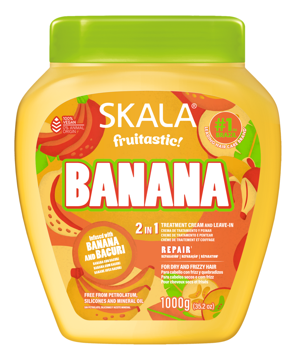 Skala Creme Condicionador Banana Frutastica 1000ml 2em1