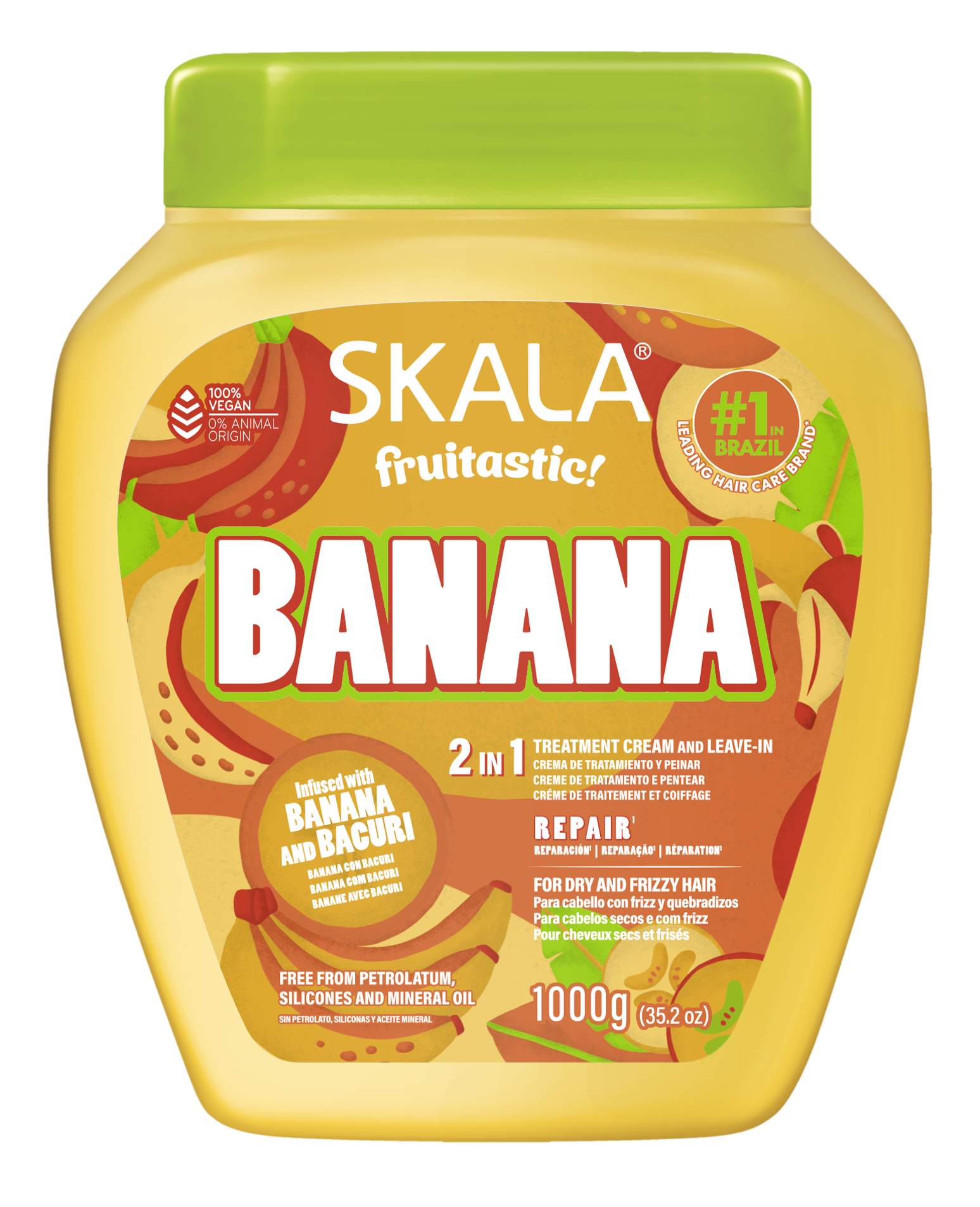 Skala Creme Condicionador Banana Frutastica 1000ml 2em1