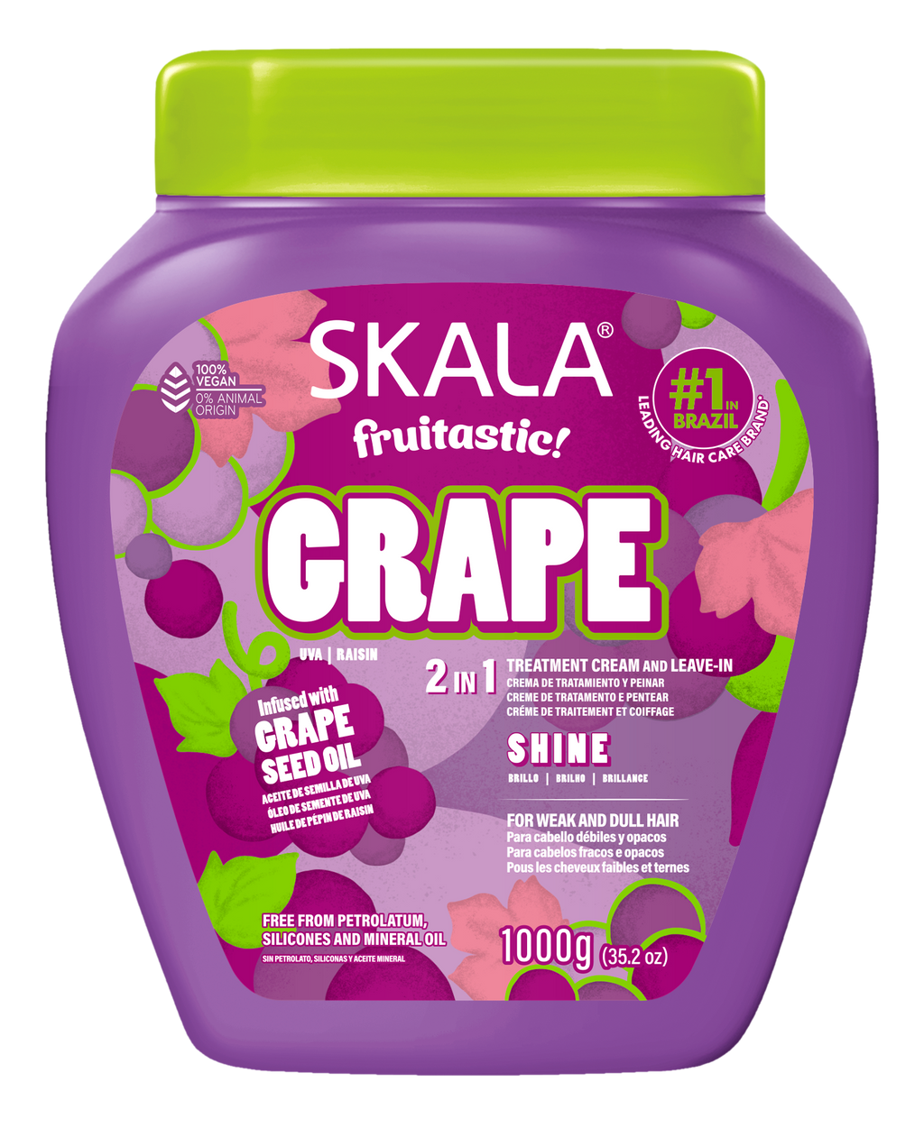 Skala Creme Condicionador Uva Frutastica 1000ml 2em1