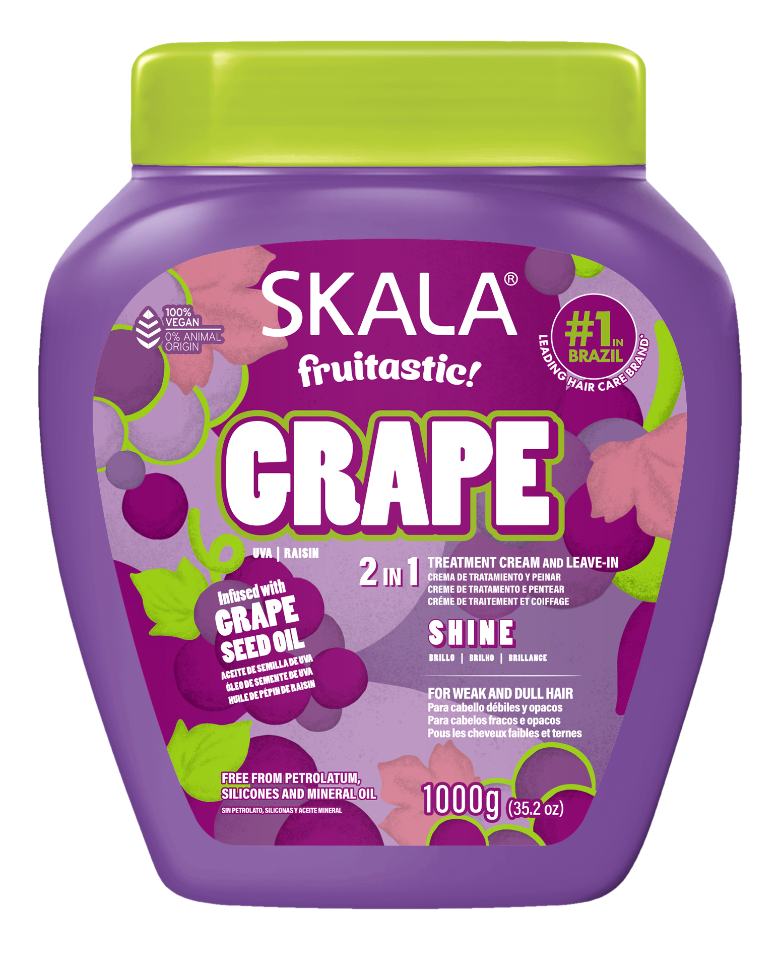 Skala Creme Condicionador Uva Frutastica 1000ml 2em1
