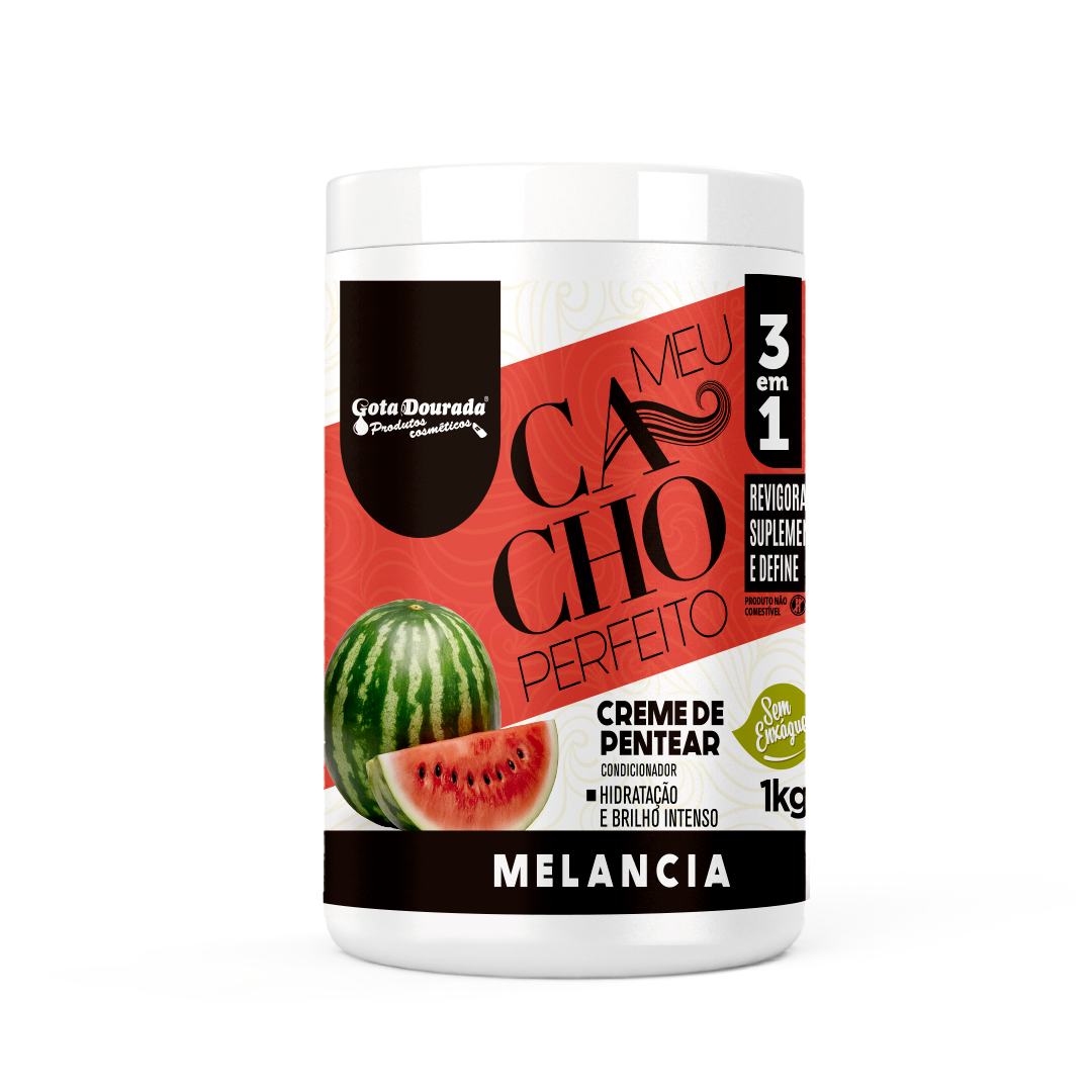 Gota Dourada Creme para Pentear Meu Cacho Perfeito Melancia 1kg