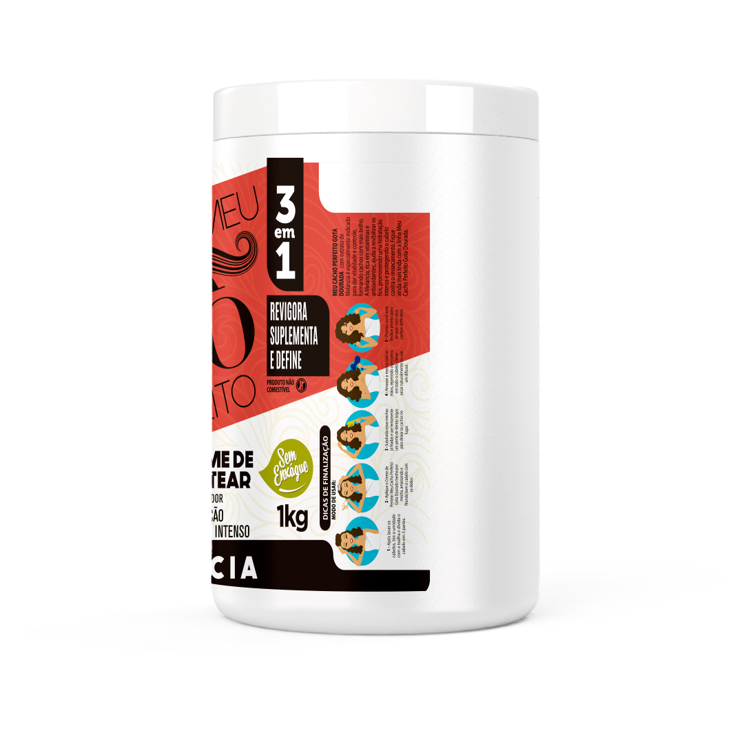 Gota Dourada Creme para Pentear Meu Cacho Perfeito Melancia 1kg