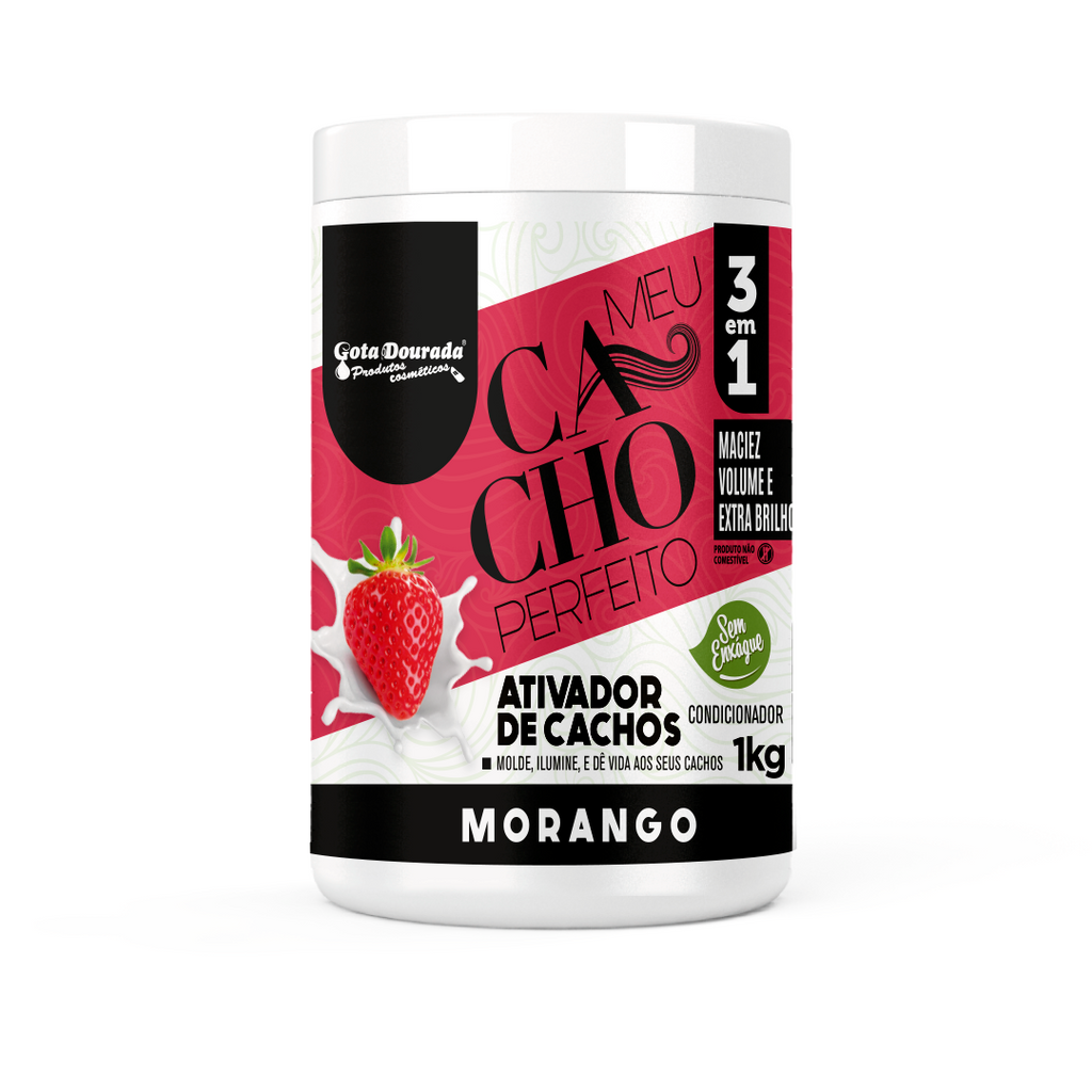 Gota Dourada Ativador Meu Cacho Perfeito Morango 1kg