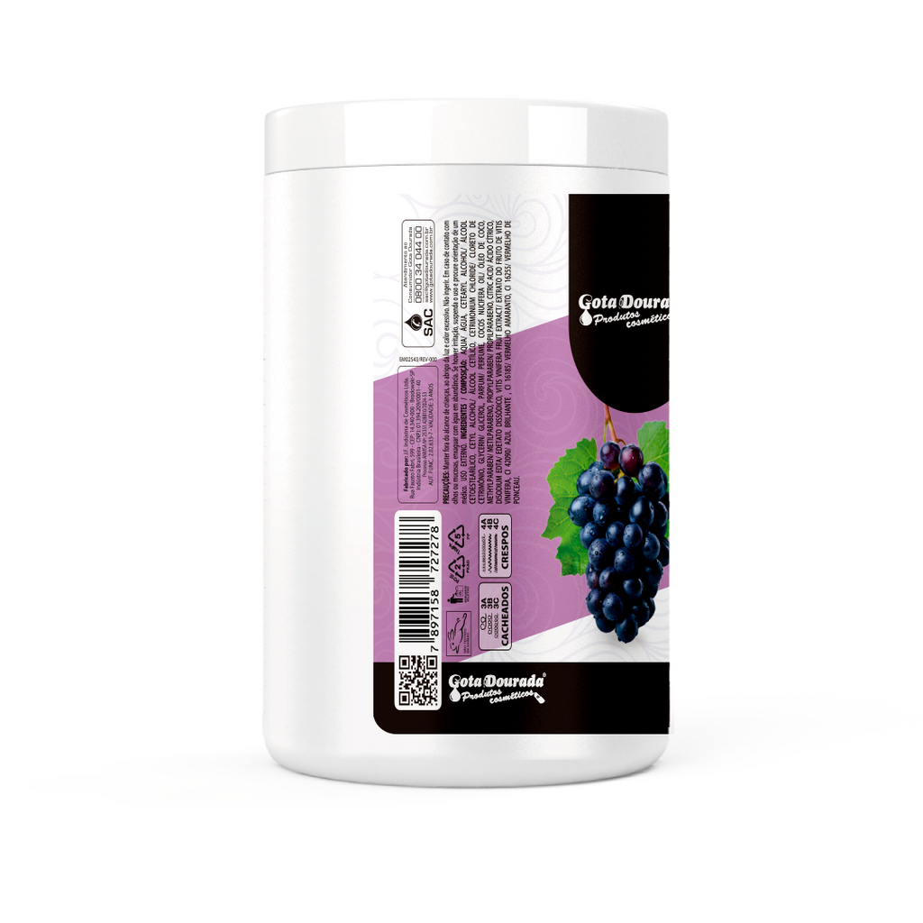 Gota Dourada Creme para Pentear Meu Cacho Perfeito Uva 1kg