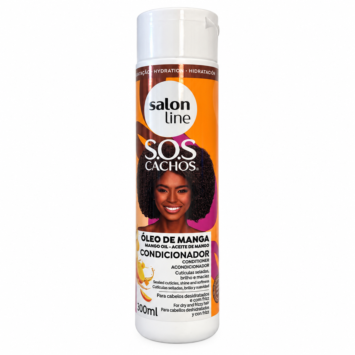 Salon Line SOS Cachos Condicionador Óleo de Manga 300 ml, fronte