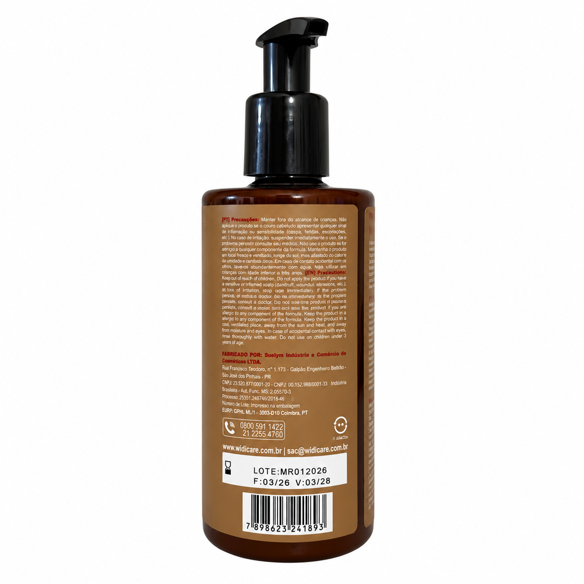 Widi Care Máscara Capilar Phyto Keratin 250 ml, retro e barcode